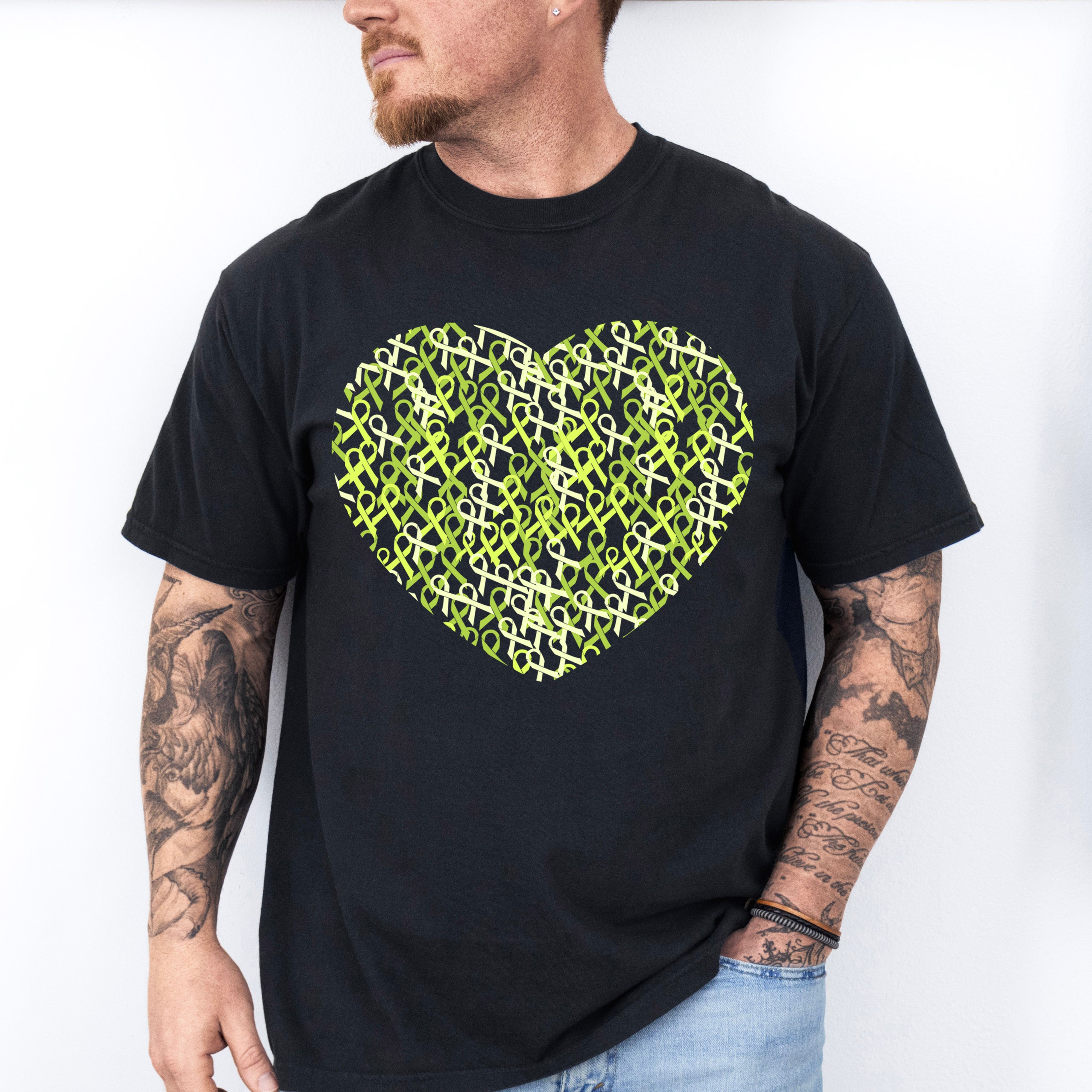 Ribbon Heart Design - Lymphoma Unisex Crewneck T-Shirt Sweatshirt Hoodie