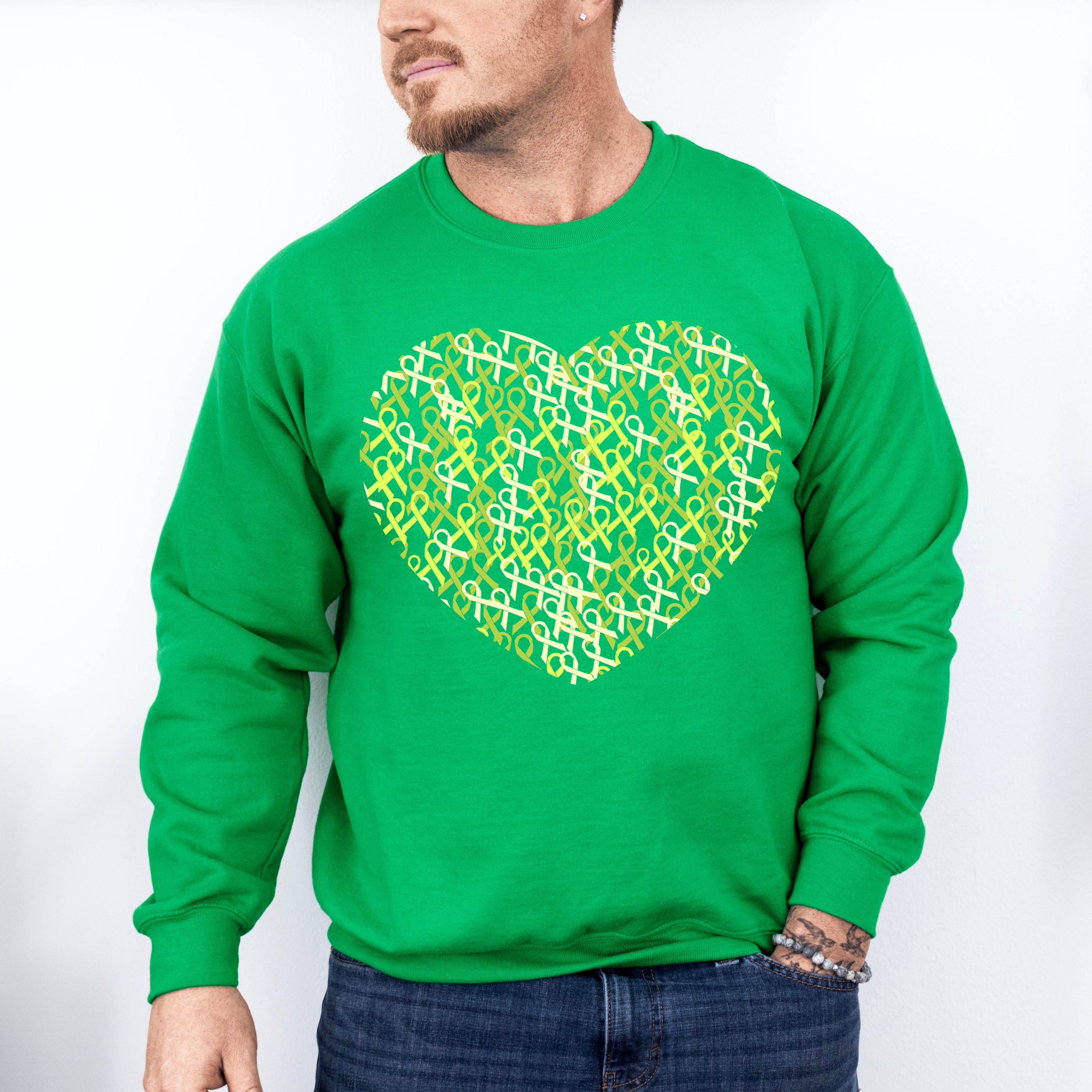 Ribbon Heart Design - Lymphoma Unisex Crewneck T-Shirt Sweatshirt Hoodie