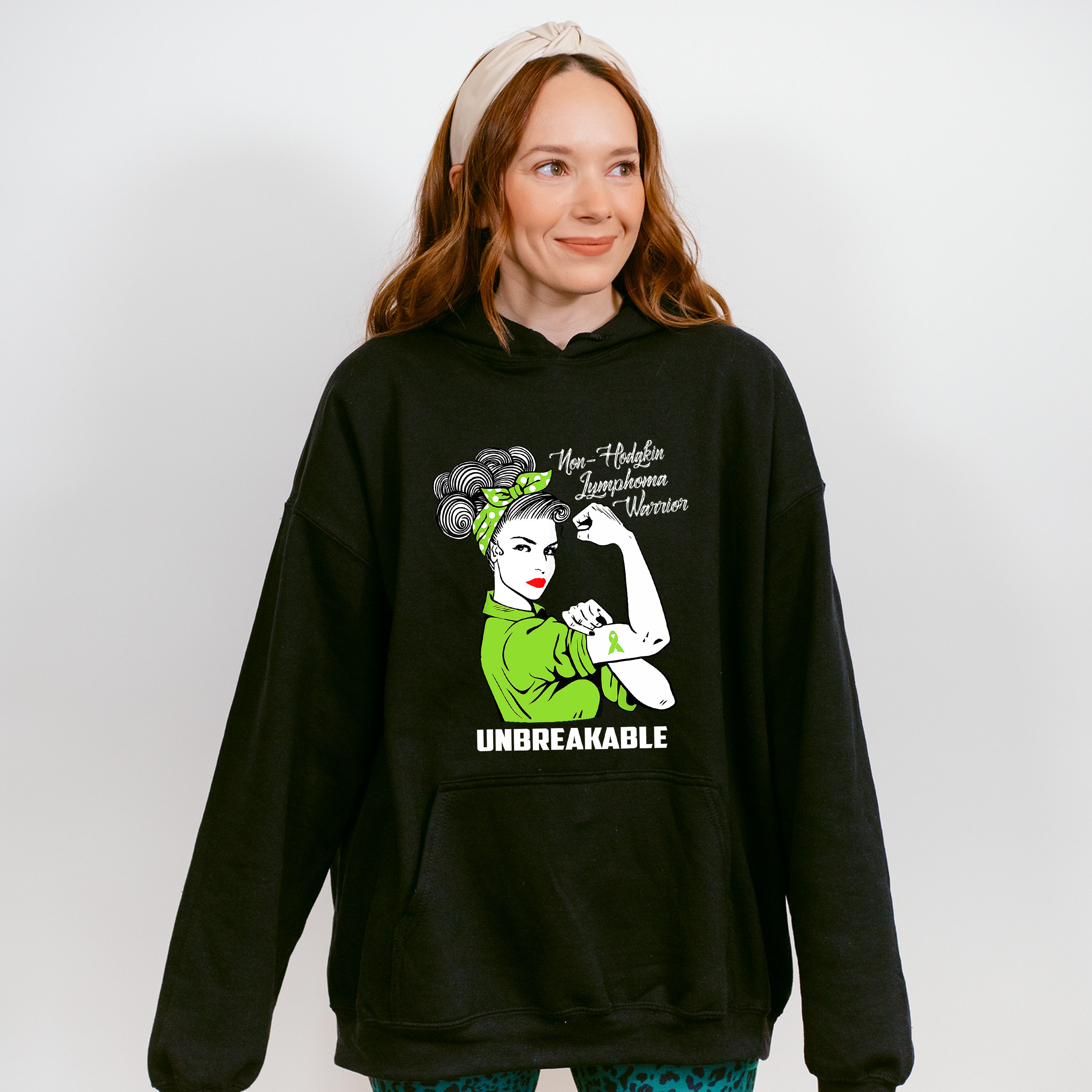 Unbreakable Lymphoma Warrior - Lymphoma Unisex Crewneck T-Shirt Sweatshirt Hoodie