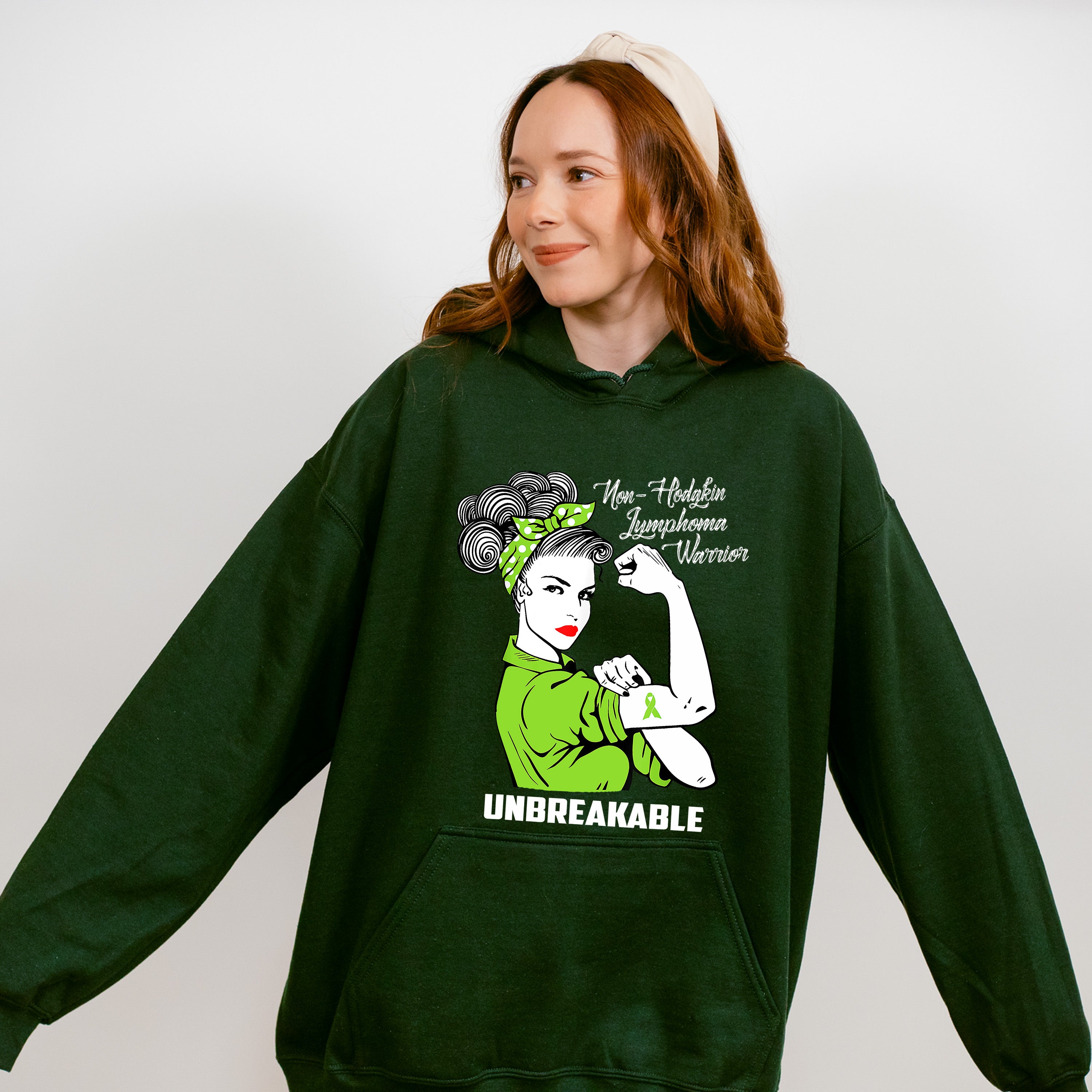 Unbreakable Lymphoma Warrior - Lymphoma Unisex Crewneck T-Shirt Sweatshirt Hoodie