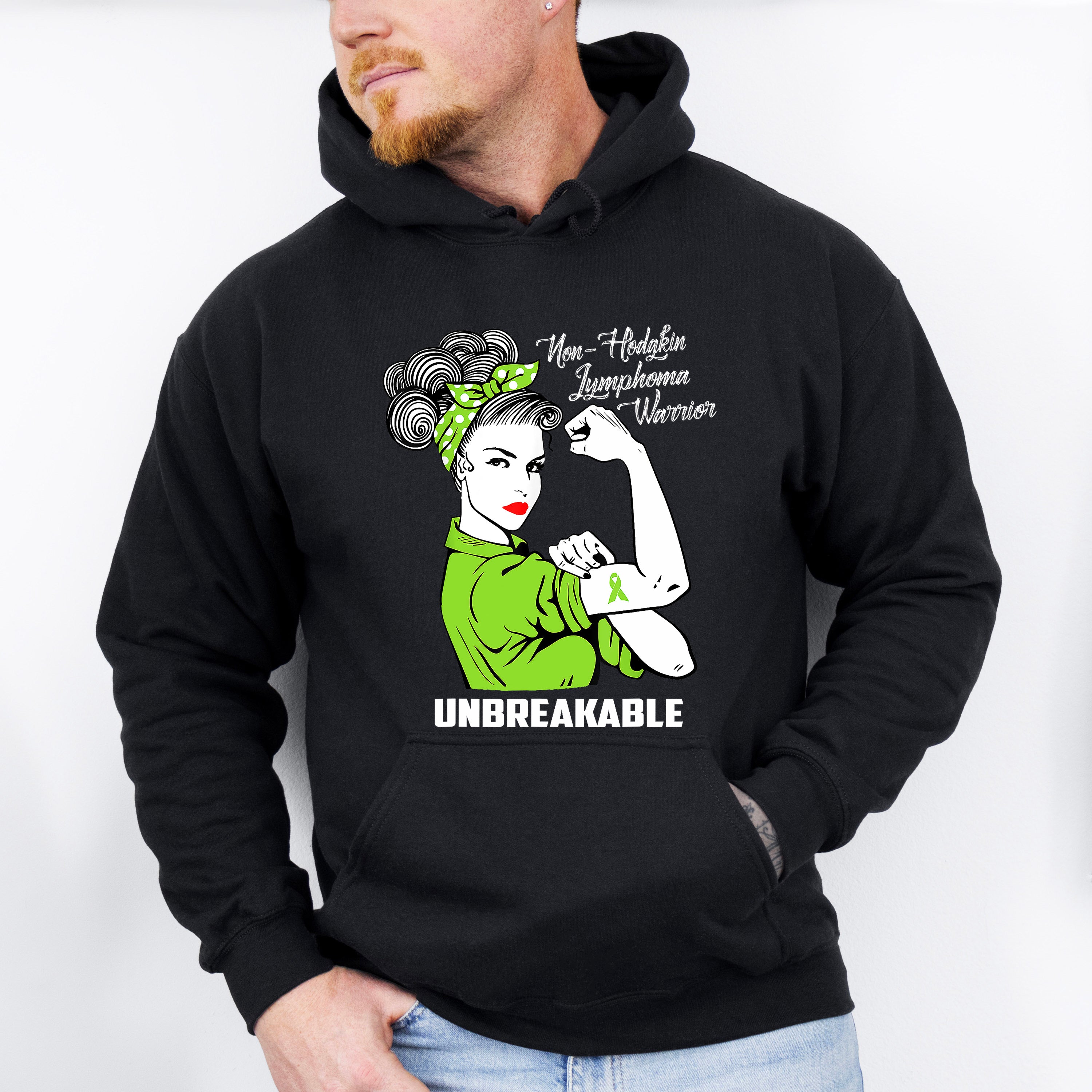 Unbreakable Lymphoma Warrior - Lymphoma Unisex Crewneck T-Shirt Sweatshirt Hoodie