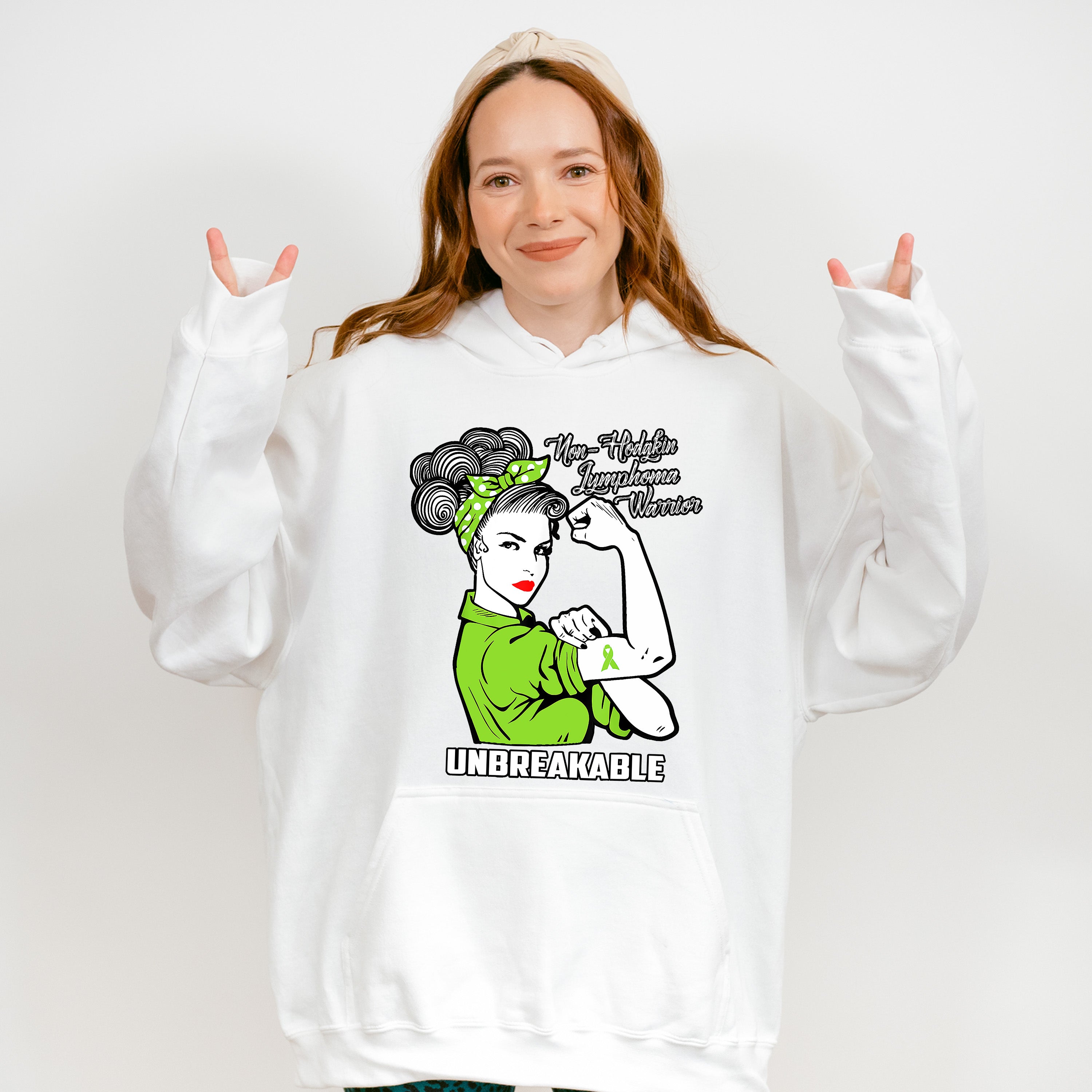 Unbreakable Lymphoma Warrior - Lymphoma Unisex Crewneck T-Shirt Sweatshirt Hoodie