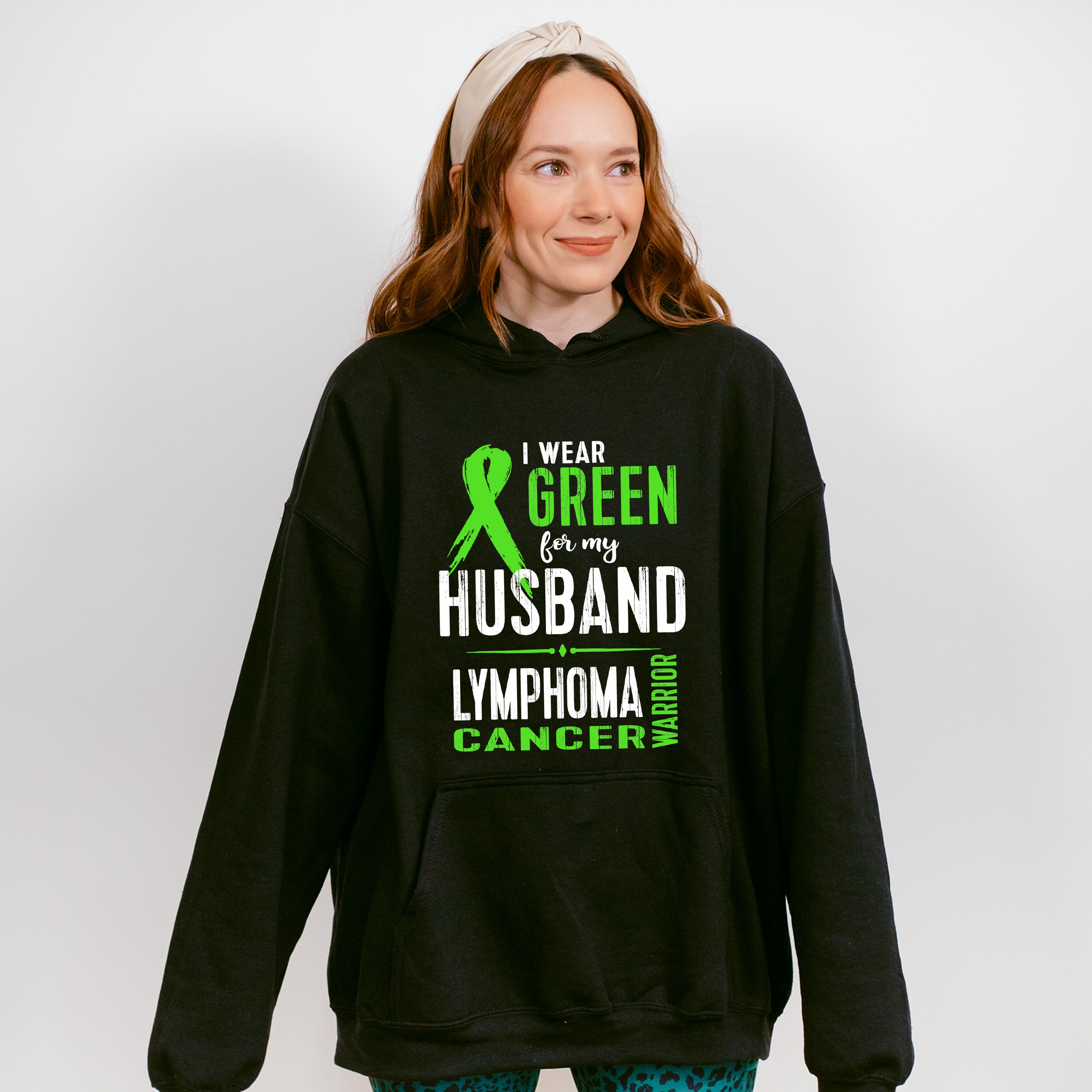 I Wear Green For My Husband - Lymphoma Unisex Crewneck T-Shirt Sweatshirt Hoodie