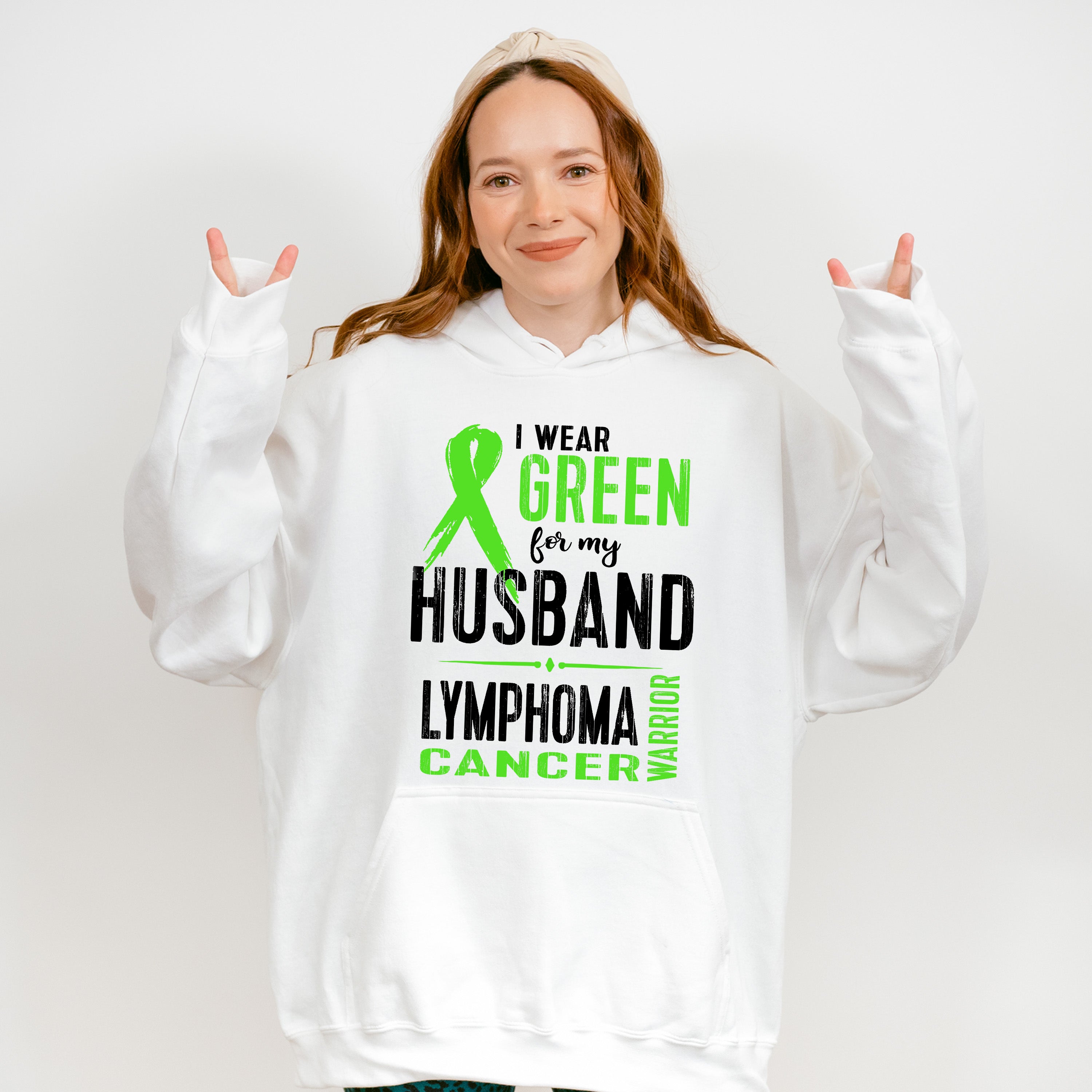 I Wear Green For My Husband - Lymphoma Unisex Crewneck T-Shirt Sweatshirt Hoodie