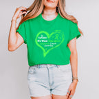 Wear Green Heart Design - Lymphoma Unisex Crewneck T-Shirt Sweatshirt Hoodie