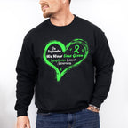 Wear Green Heart Design - Lymphoma Unisex Crewneck T-Shirt Sweatshirt Hoodie
