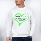 Wear Green Heart Design - Lymphoma Unisex Crewneck T-Shirt Sweatshirt Hoodie
