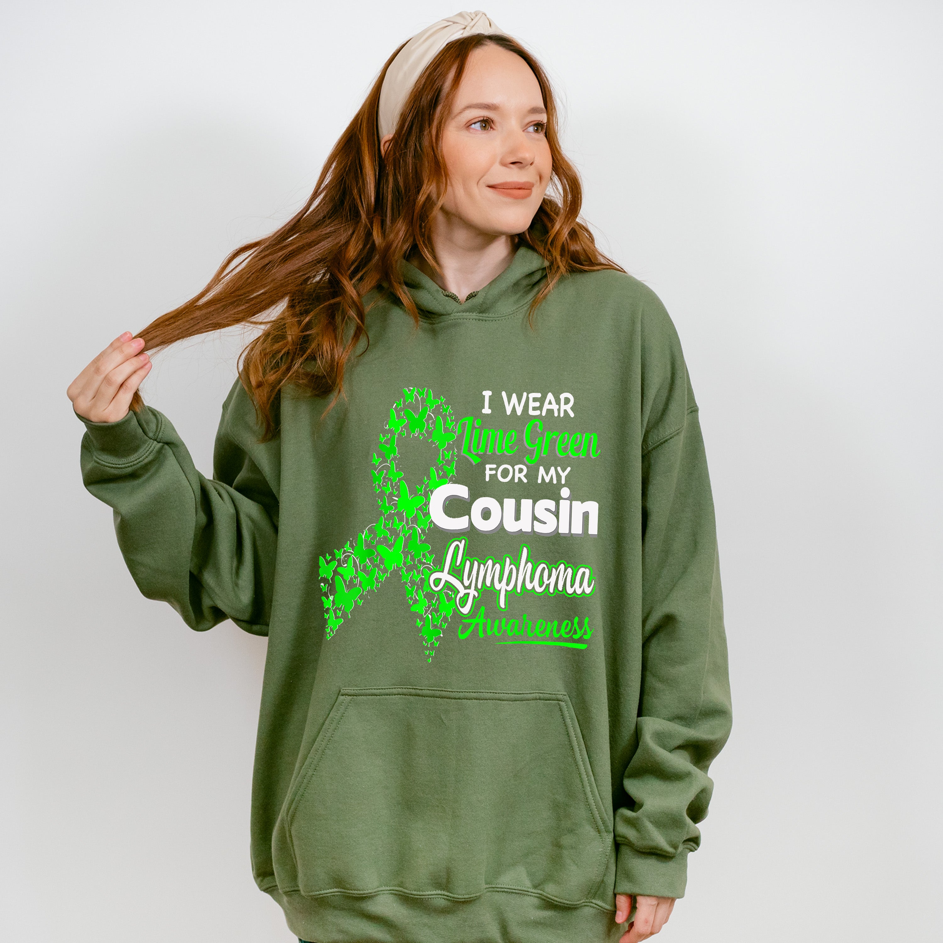 I Wear Green For My Cousin - Lymphoma Unisex Crewneck T-Shirt Sweatshirt Hoodie