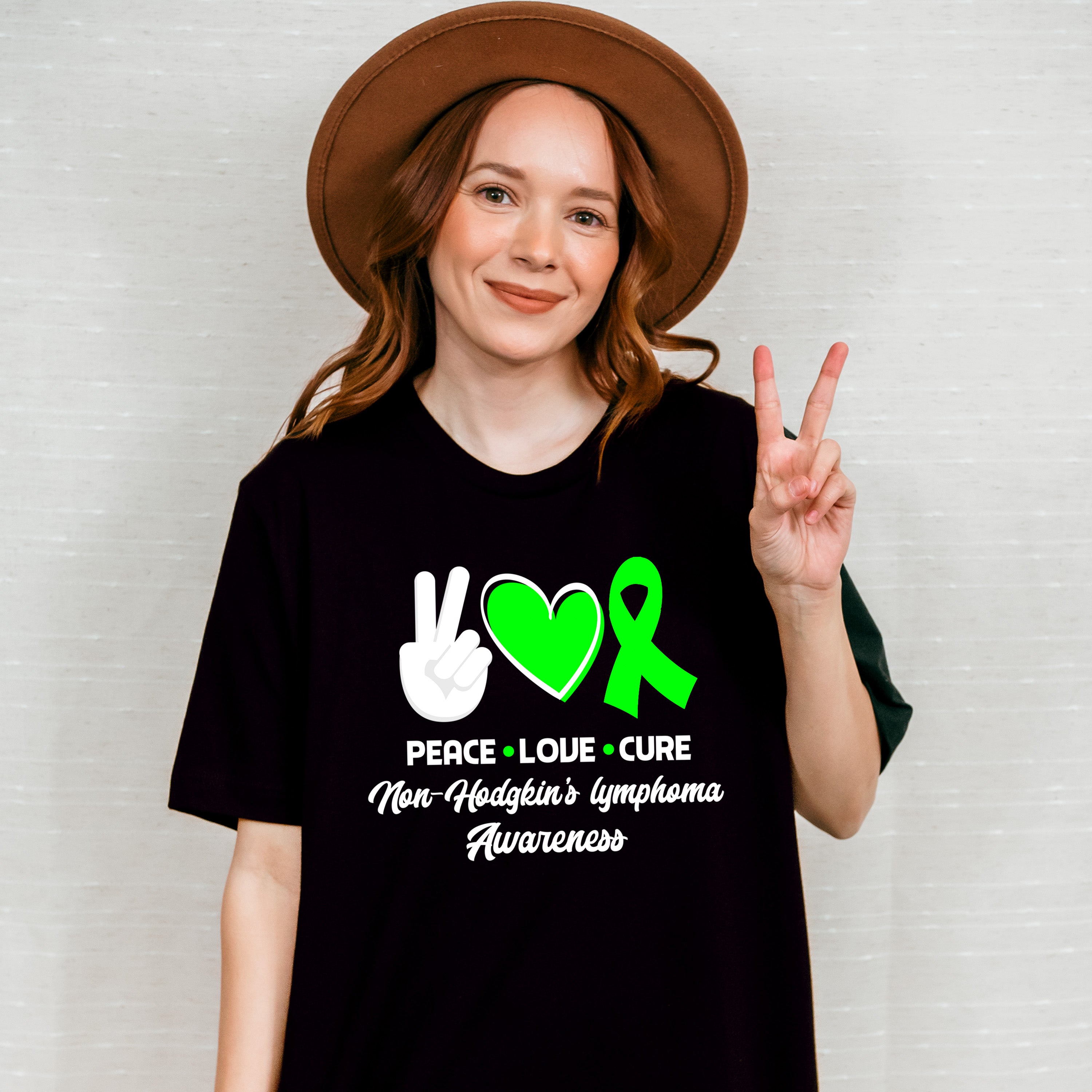 Peace Love Cure - Lymphoma Unisex Crewneck T-Shirt Sweatshirt Hoodie