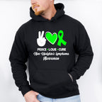 Peace Love Cure - Lymphoma Unisex Crewneck T-Shirt Sweatshirt Hoodie