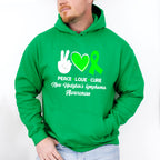 Peace Love Cure - Lymphoma Unisex Crewneck T-Shirt Sweatshirt Hoodie