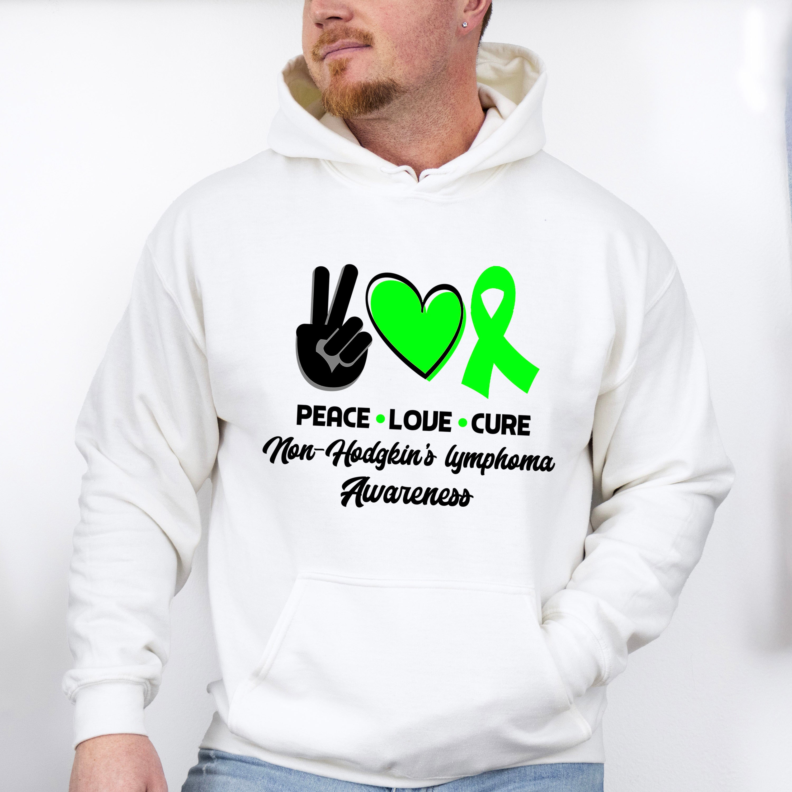 Peace Love Cure - Lymphoma Unisex Crewneck T-Shirt Sweatshirt Hoodie