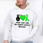 Peace Love Cure - Lymphoma Unisex Crewneck T-Shirt Sweatshirt Hoodie