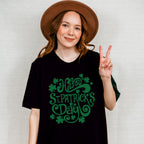 Happy St Patrick's Day Design - St. Patrick's Day Theme Unisex Crewneck T-Shirt Sweatshirt Hoodie