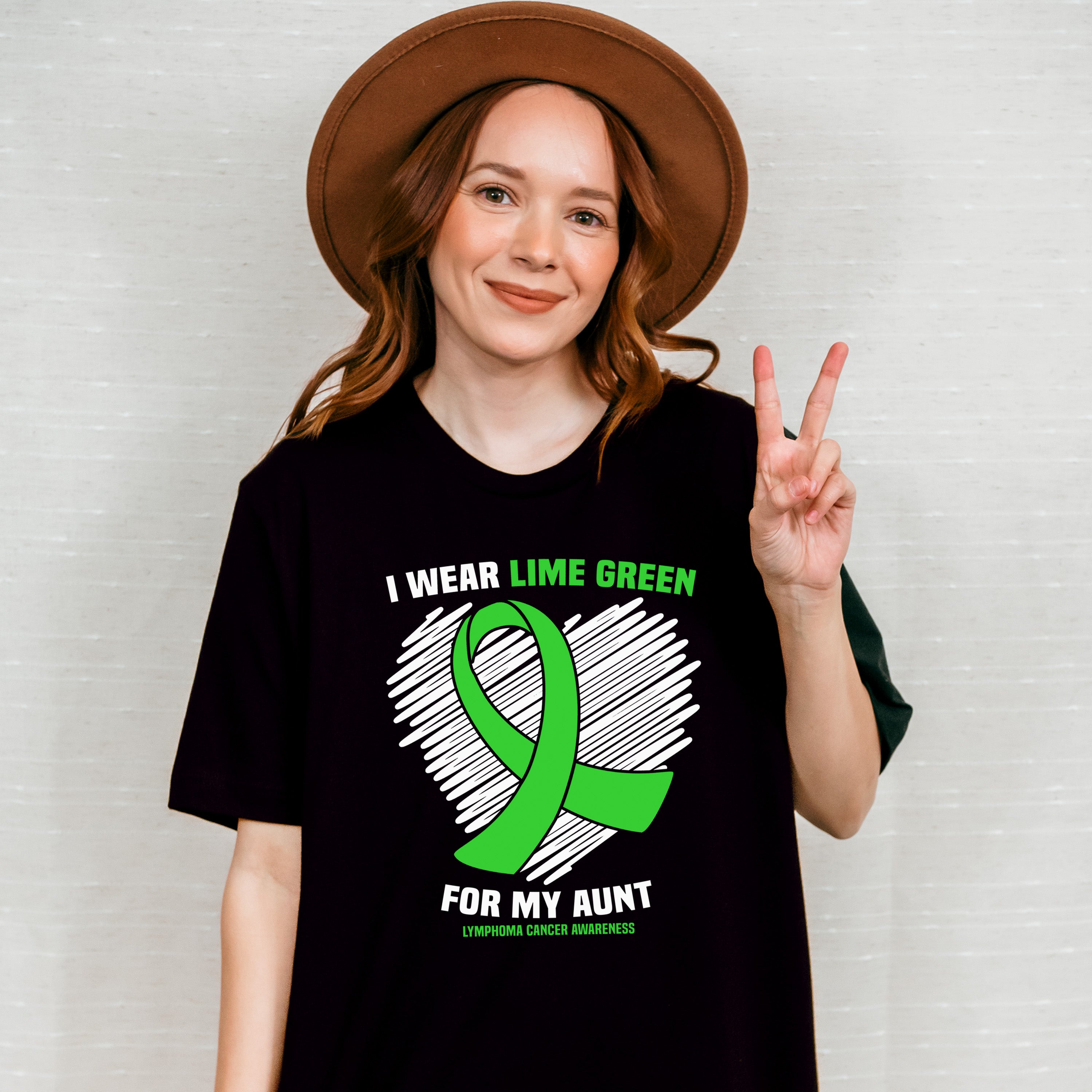 I Wear Green For My Aunt - Lymphoma Unisex Crewneck T-Shirt Sweatshirt Hoodie