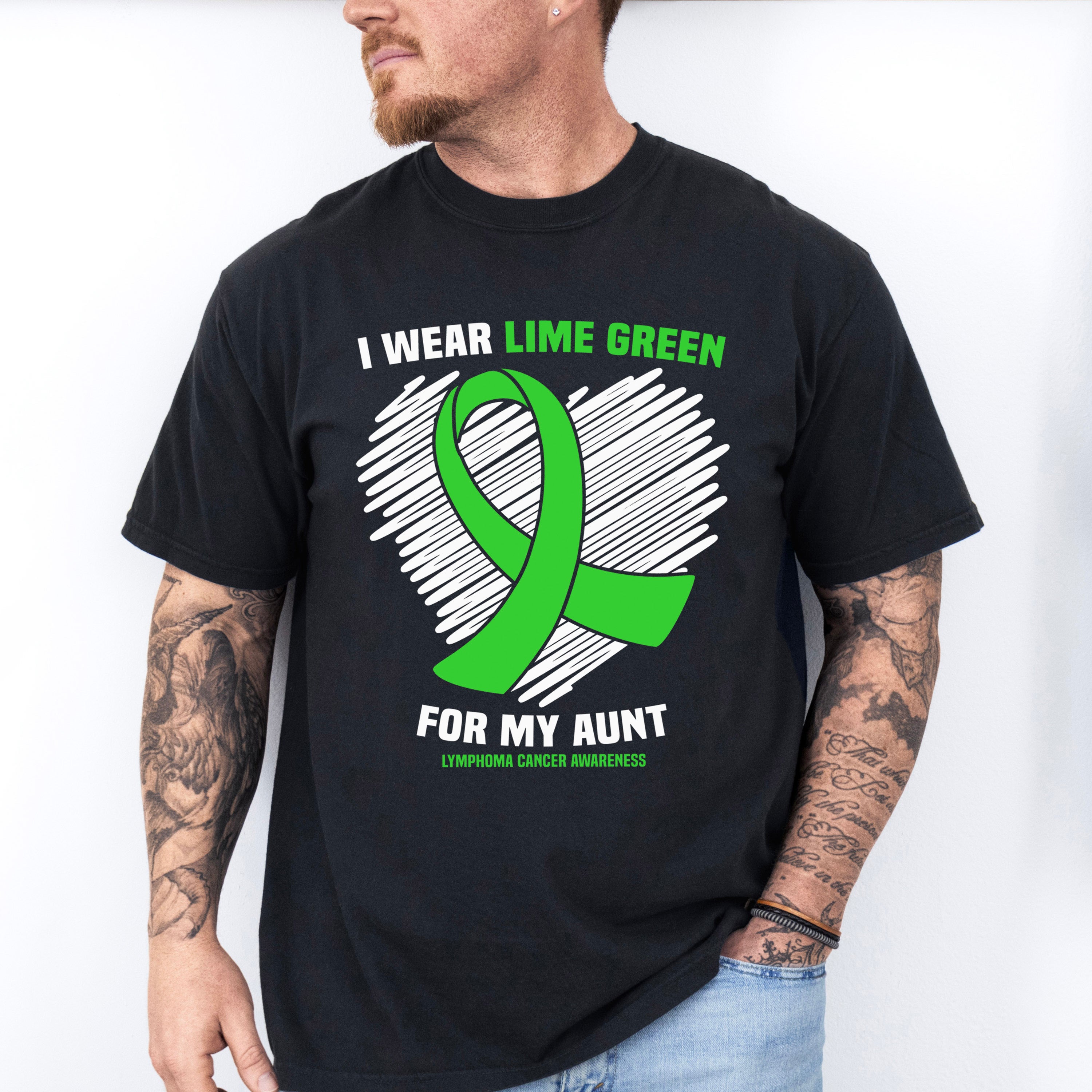 I Wear Green For My Aunt - Lymphoma Unisex Crewneck T-Shirt Sweatshirt Hoodie