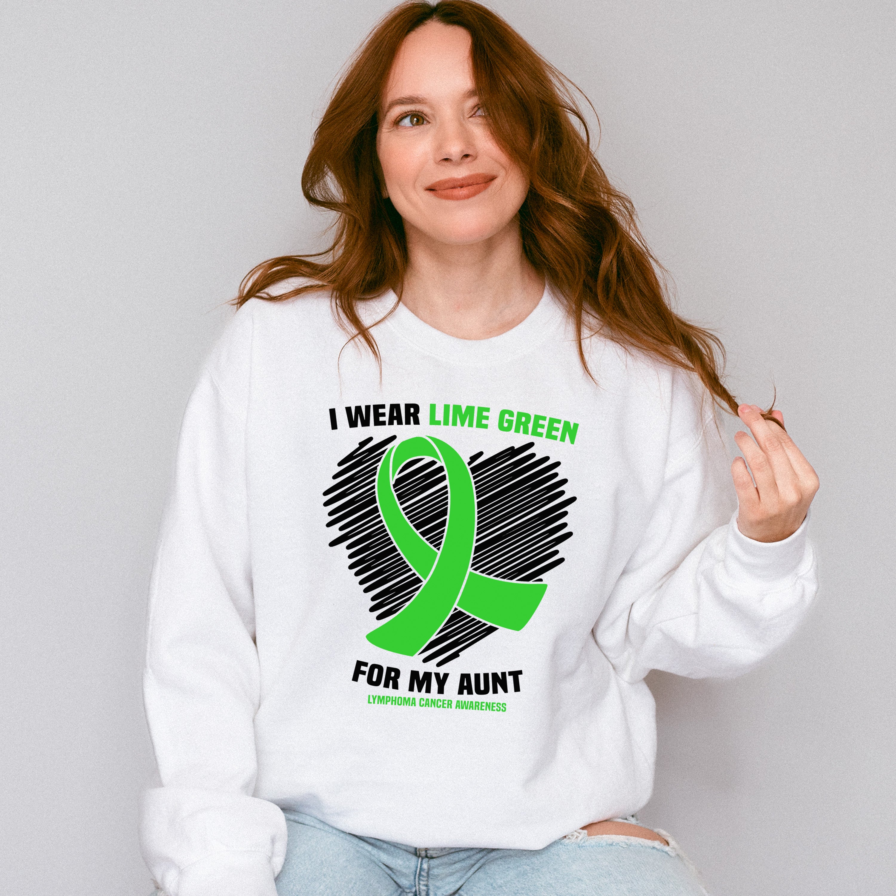 I Wear Green For My Aunt - Lymphoma Unisex Crewneck T-Shirt Sweatshirt Hoodie