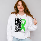 His Fight Is My Fight Ribbon - Lymphoma Unisex Crewneck T-Shirt Sweatshirt Hoodie
