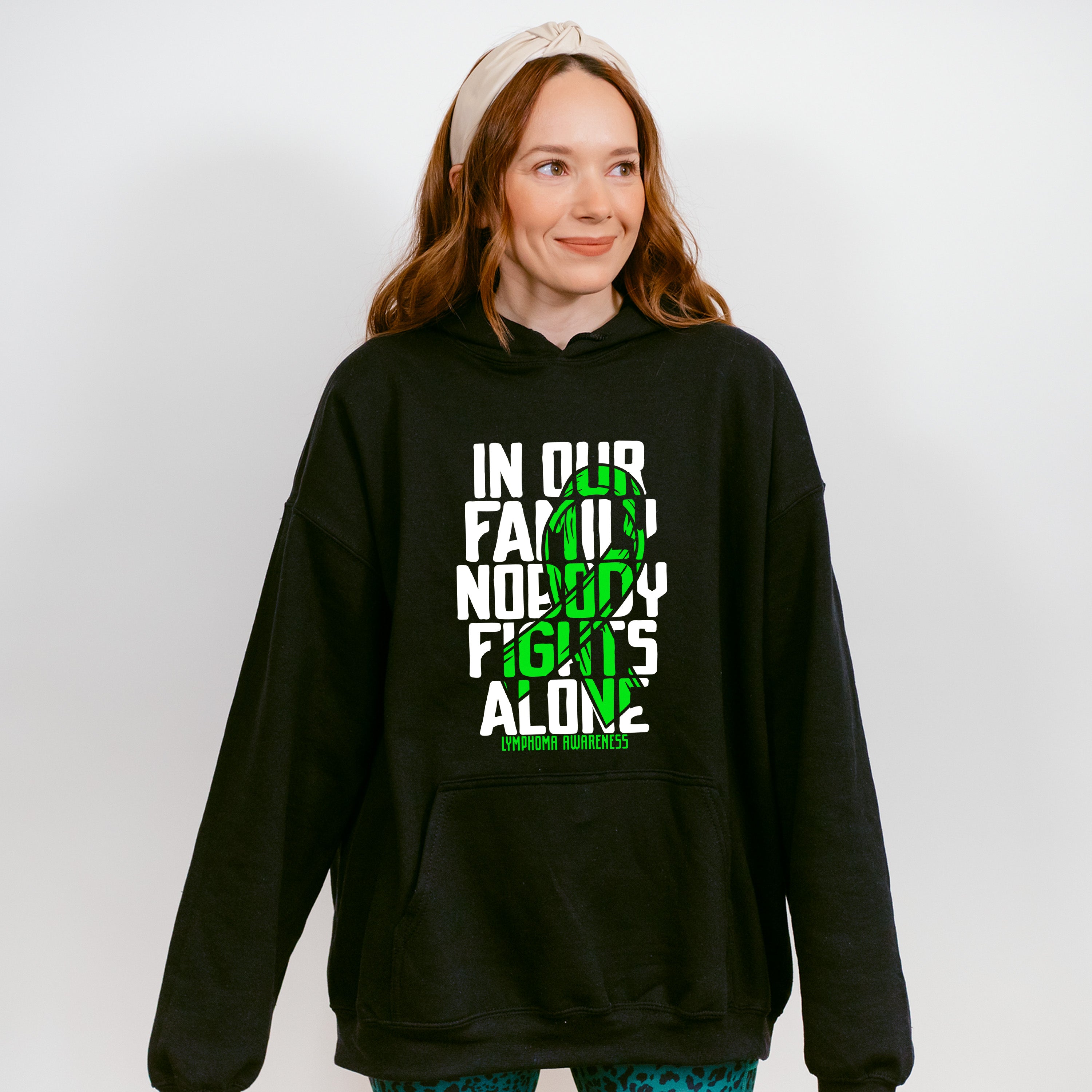 Nobody Fights Alone - Lymphoma Unisex Crewneck T-Shirt Sweatshirt Hoodie