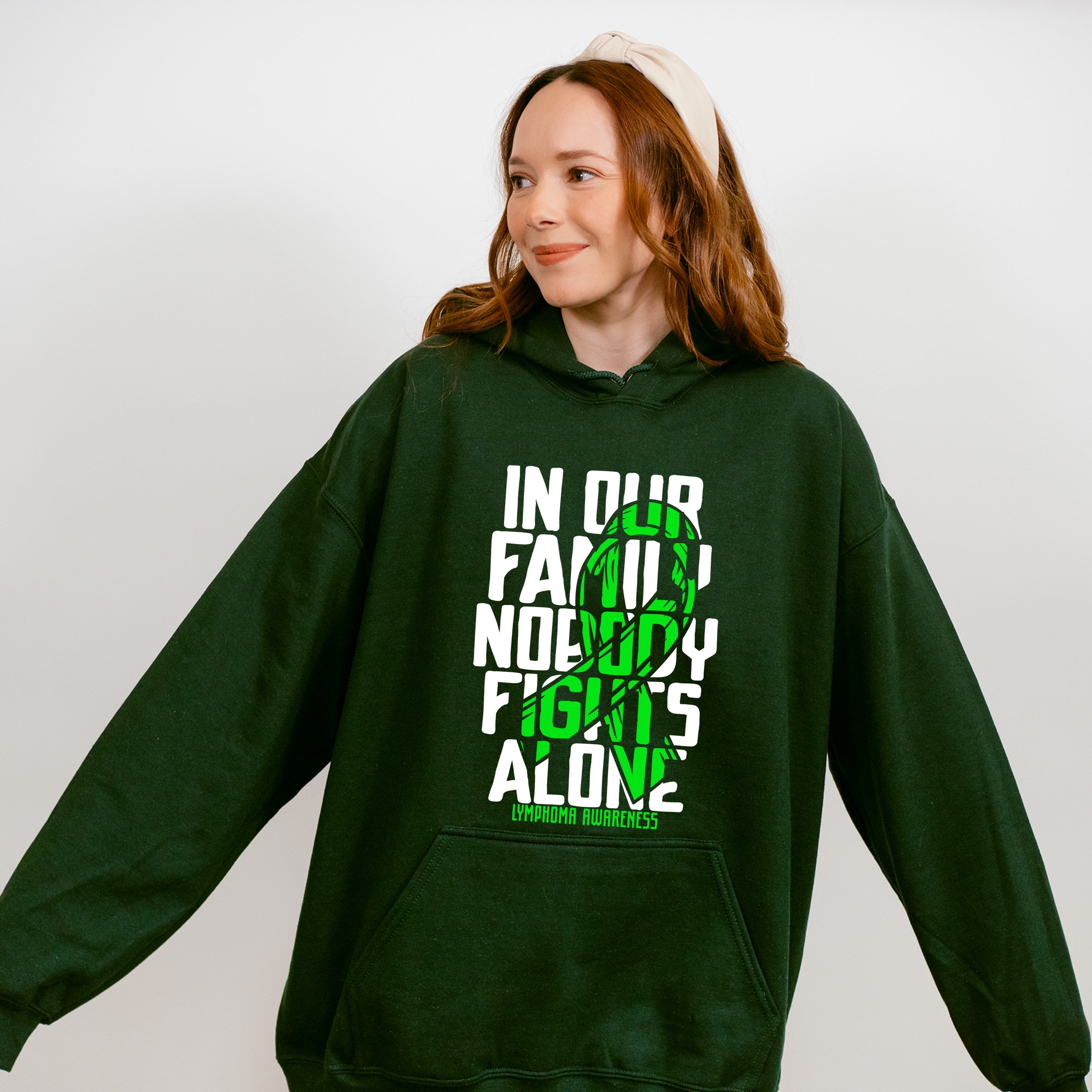 Nobody Fights Alone - Lymphoma Unisex Crewneck T-Shirt Sweatshirt Hoodie