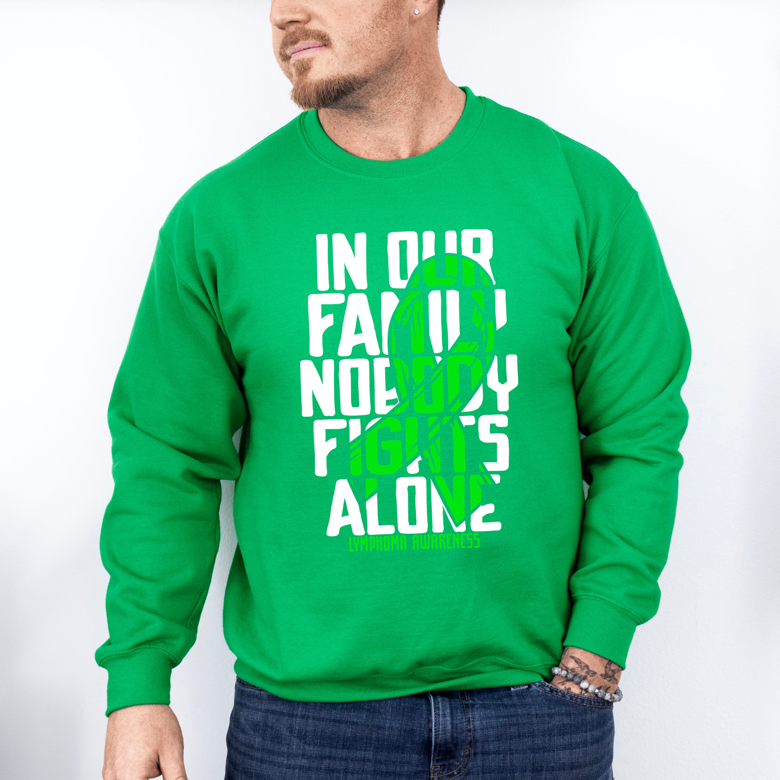 Nobody Fights Alone - Lymphoma Unisex Crewneck T-Shirt Sweatshirt Hoodie