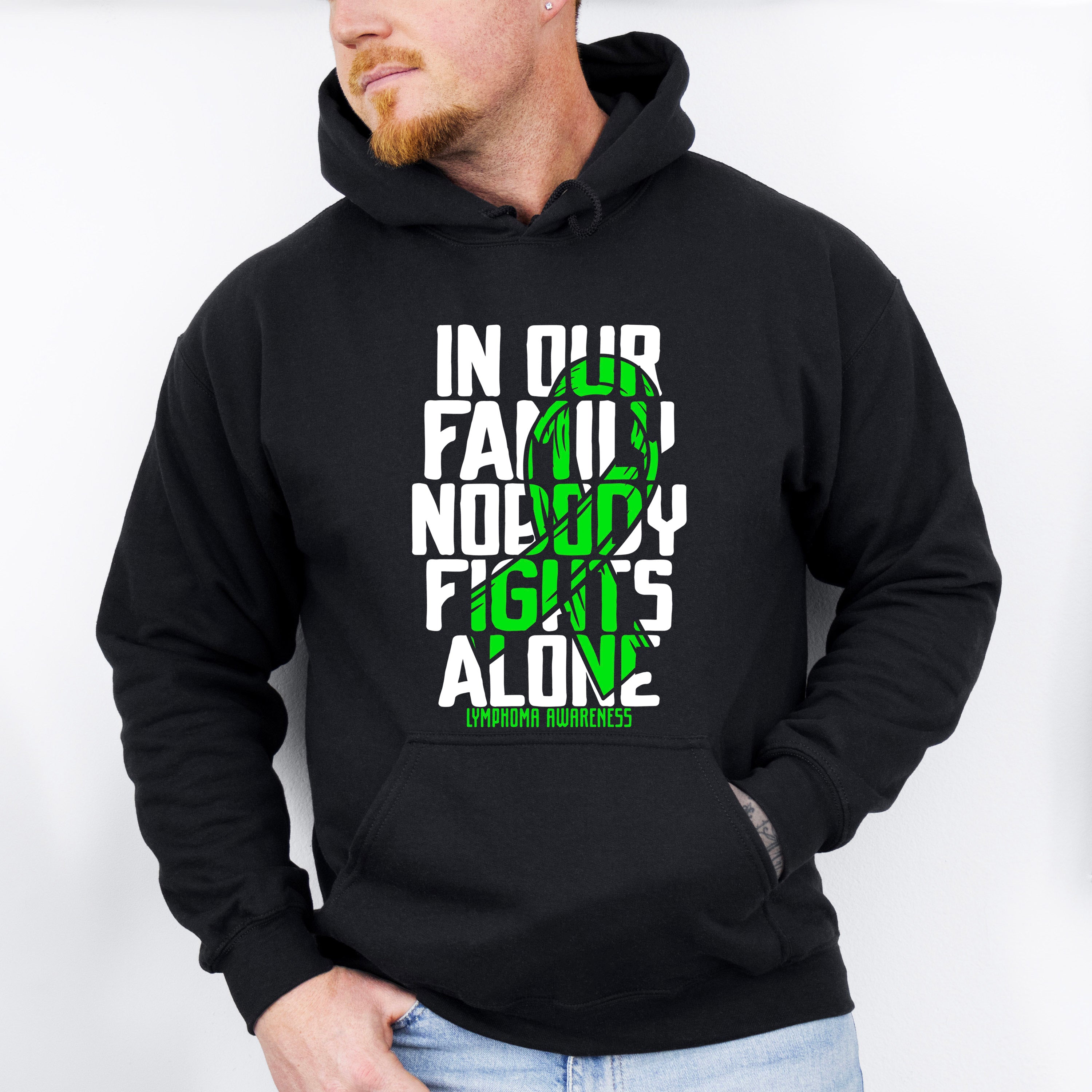 Nobody Fights Alone - Lymphoma Unisex Crewneck T-Shirt Sweatshirt Hoodie