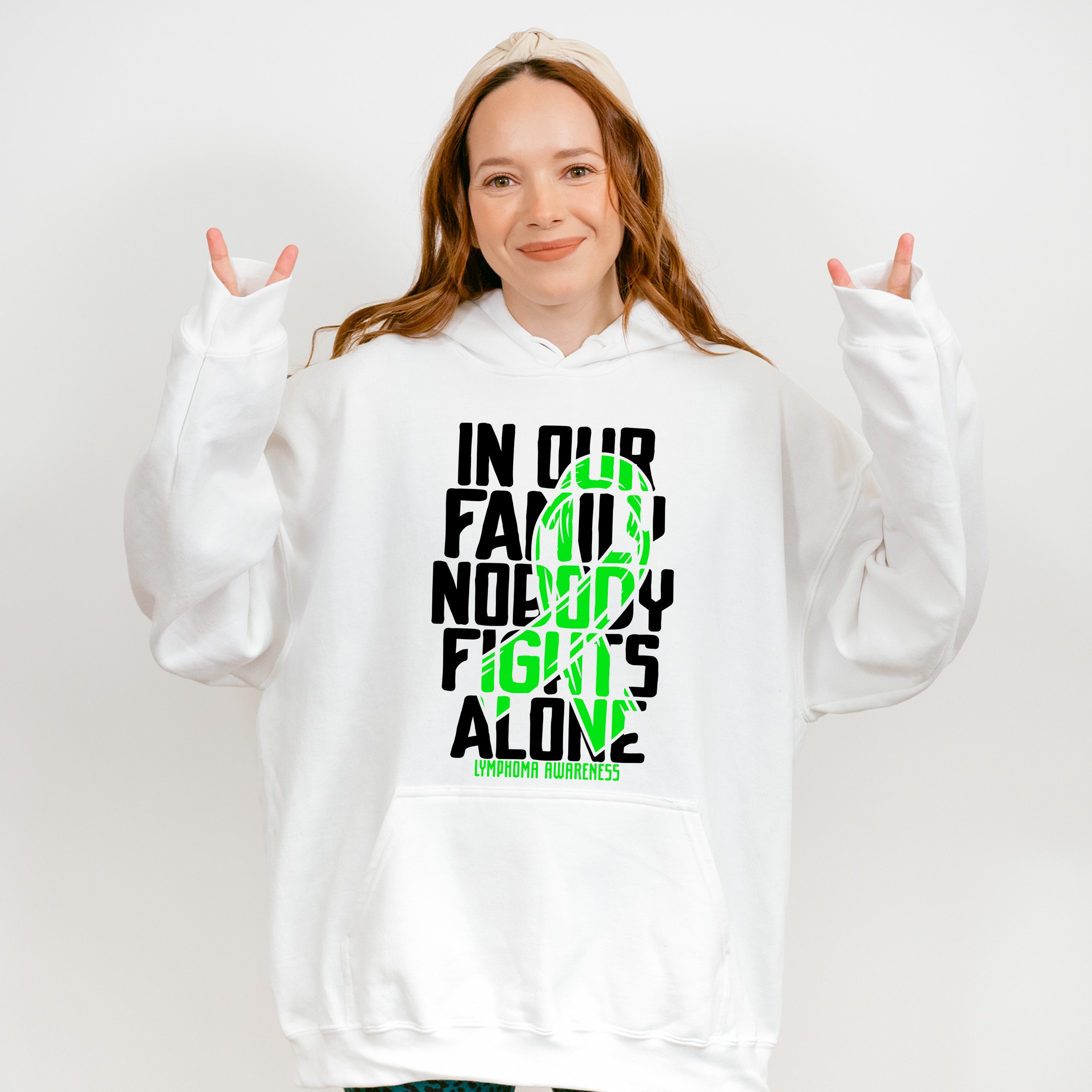 Nobody Fights Alone - Lymphoma Unisex Crewneck T-Shirt Sweatshirt Hoodie