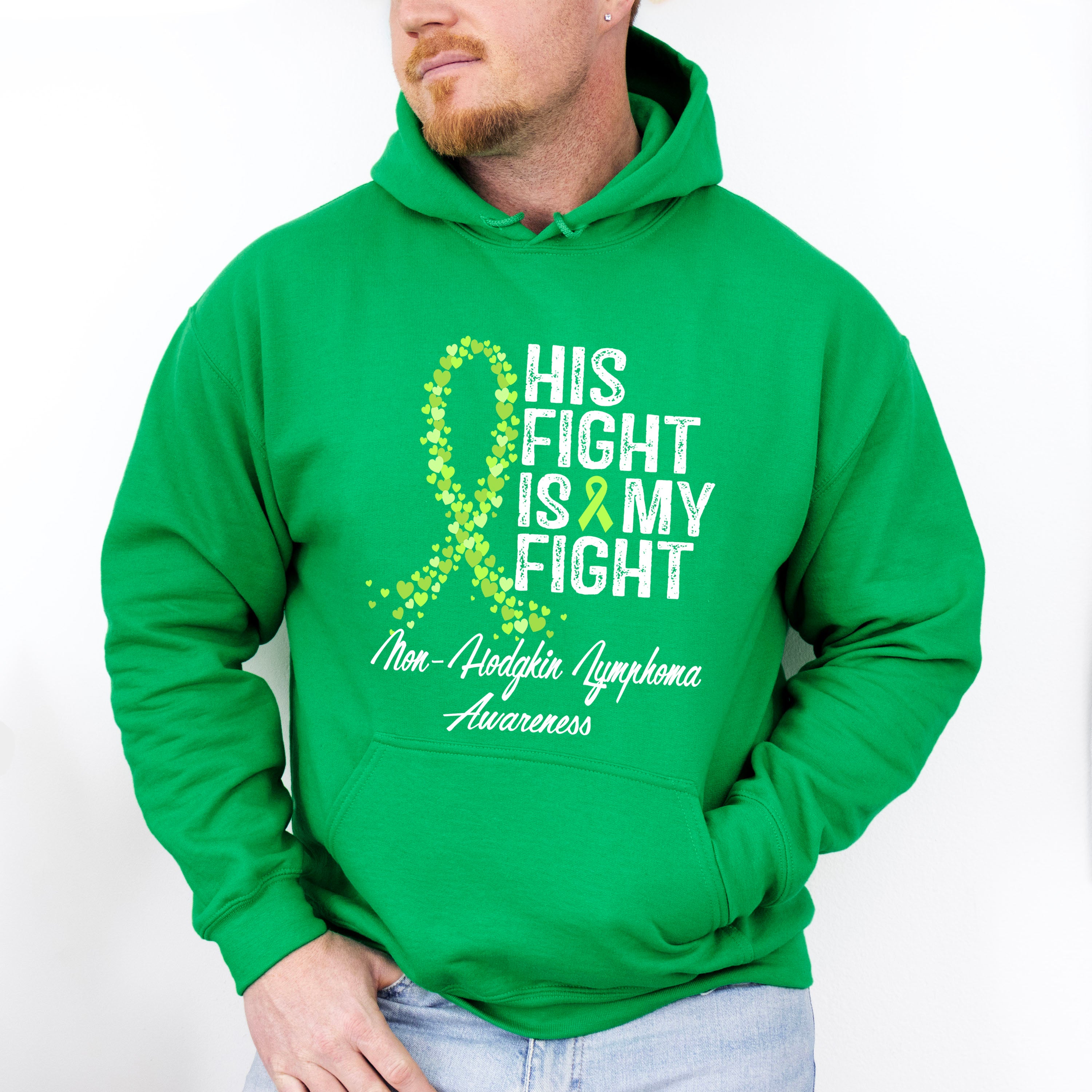His Fight Is My Fight Lymphoma - Lymphoma Unisex Crewneck T-Shirt Sweatshirt Hoodie