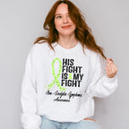 His Fight Is My Fight Lymphoma - Lymphoma Unisex Crewneck T-Shirt Sweatshirt Hoodie