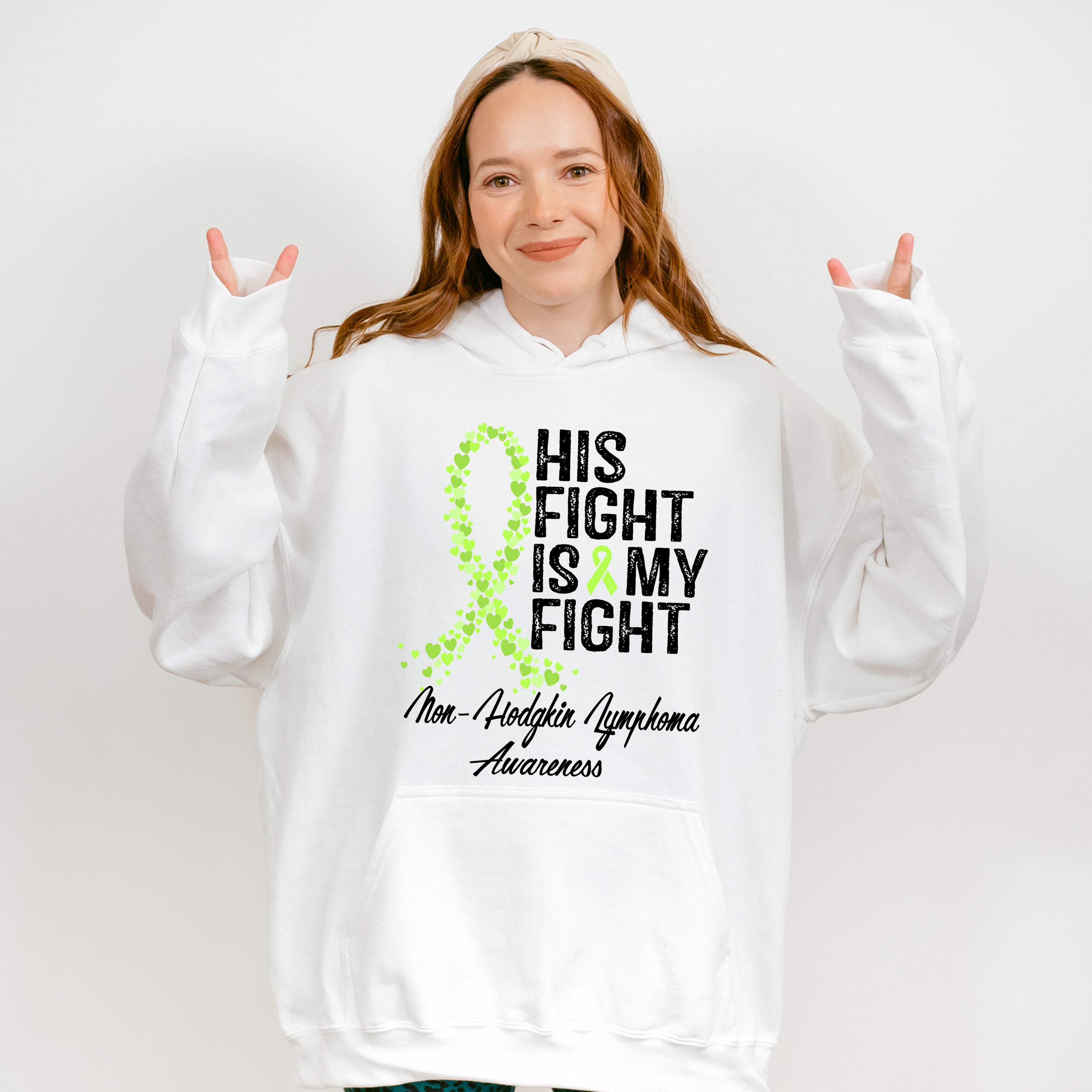 His Fight Is My Fight Lymphoma - Lymphoma Unisex Crewneck T-Shirt Sweatshirt Hoodie