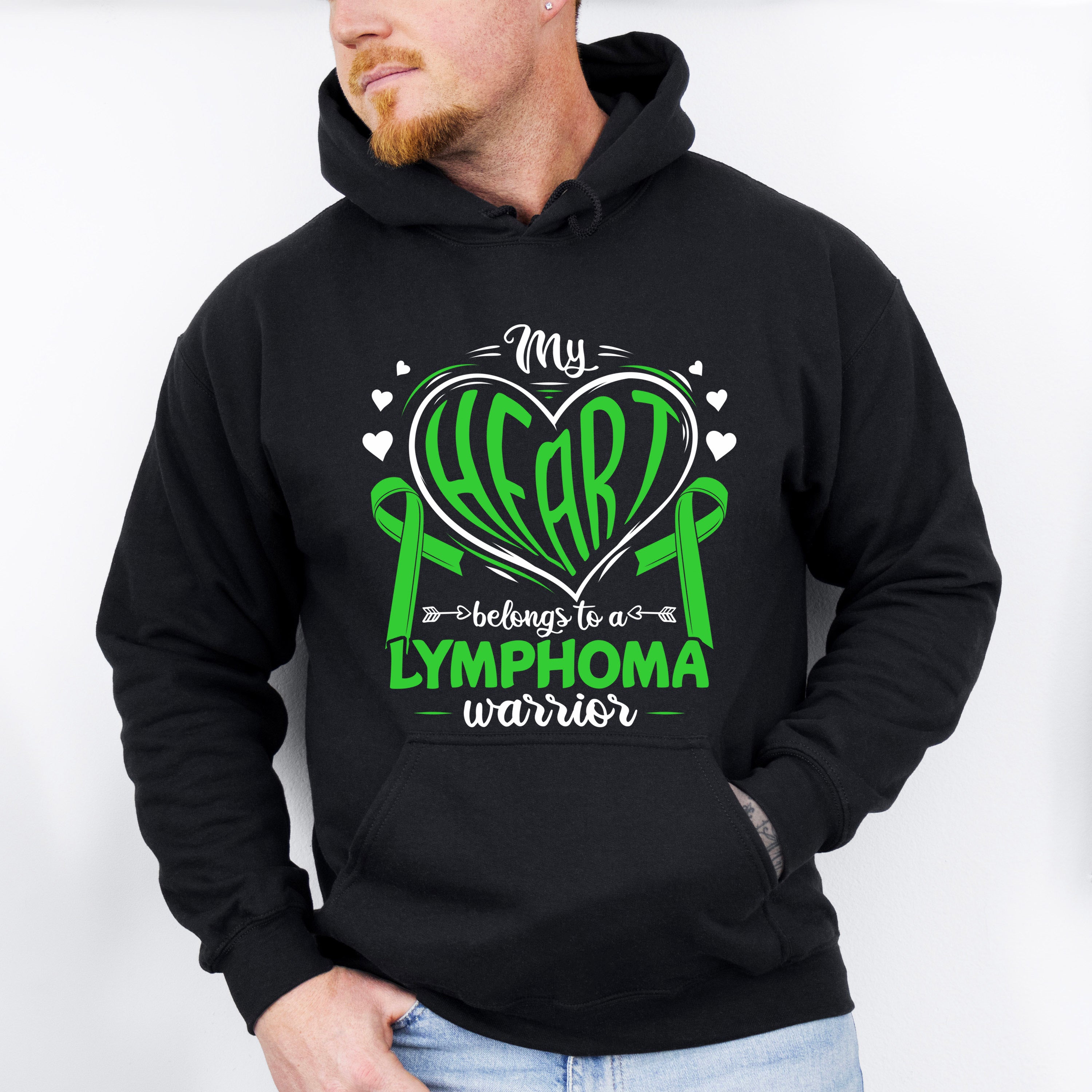 My Heart Belongs To A Warrior - Lymphoma Unisex Crewneck T-Shirt Sweatshirt Hoodie