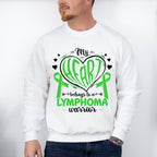 My Heart Belongs To A Warrior - Lymphoma Unisex Crewneck T-Shirt Sweatshirt Hoodie