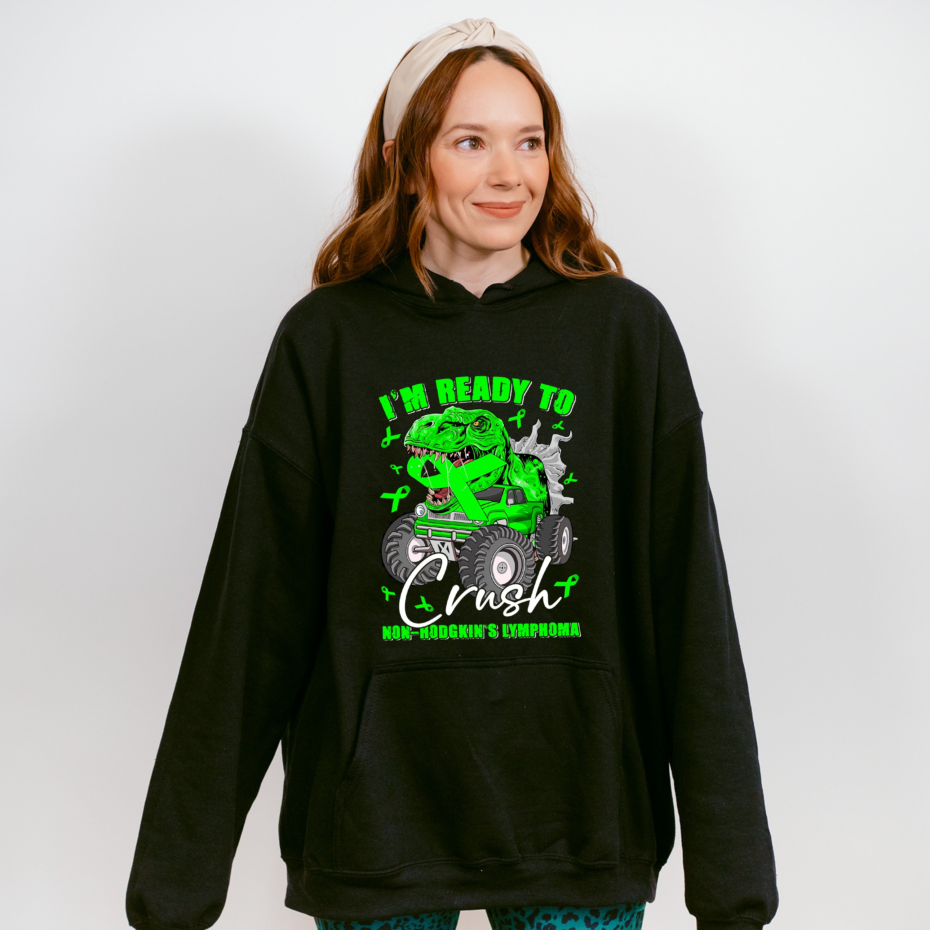 I'm Ready To Crush T-Rex - Lymphoma Unisex Crewneck T-Shirt Sweatshirt Hoodie
