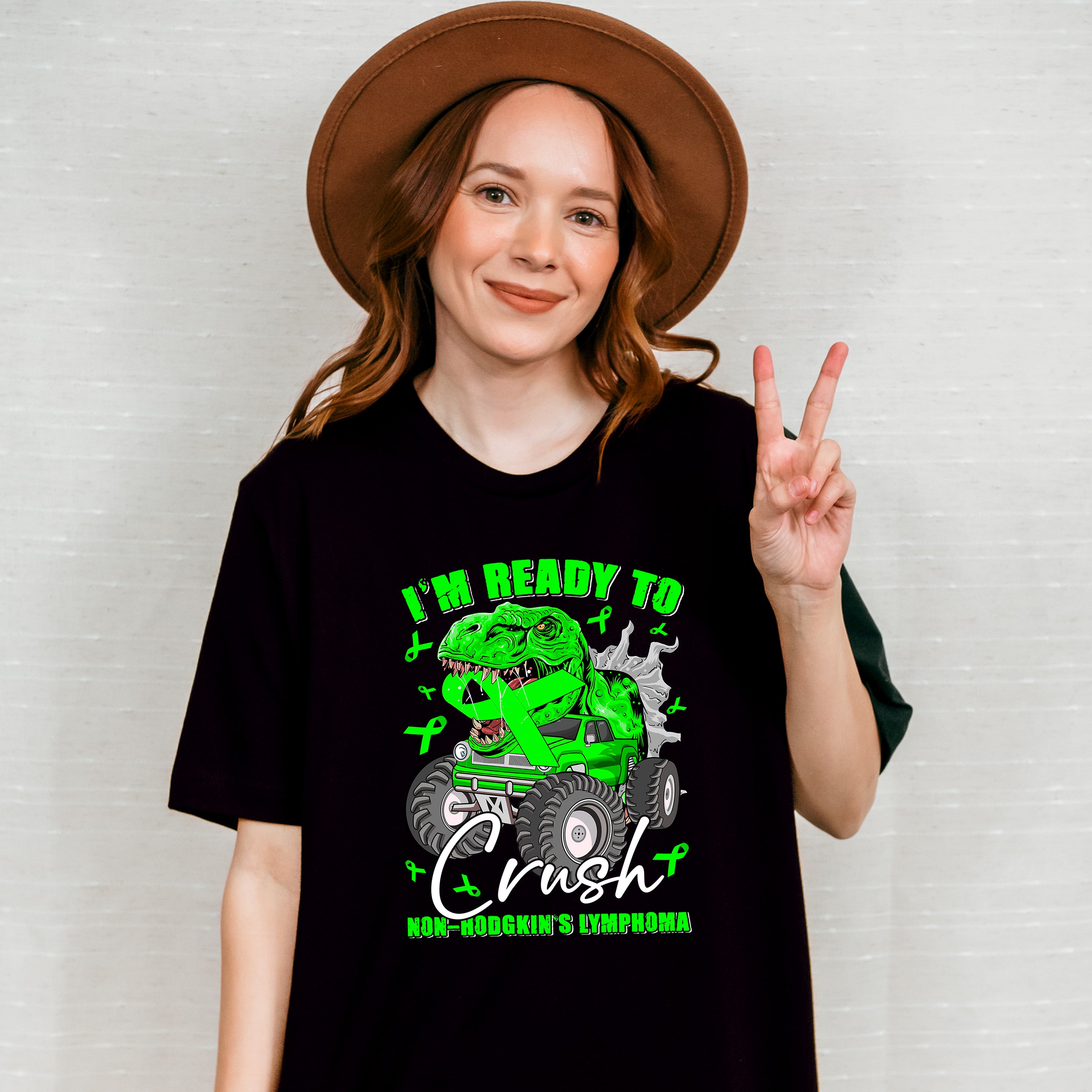 I'm Ready To Crush T-Rex - Lymphoma Unisex Crewneck T-Shirt Sweatshirt Hoodie