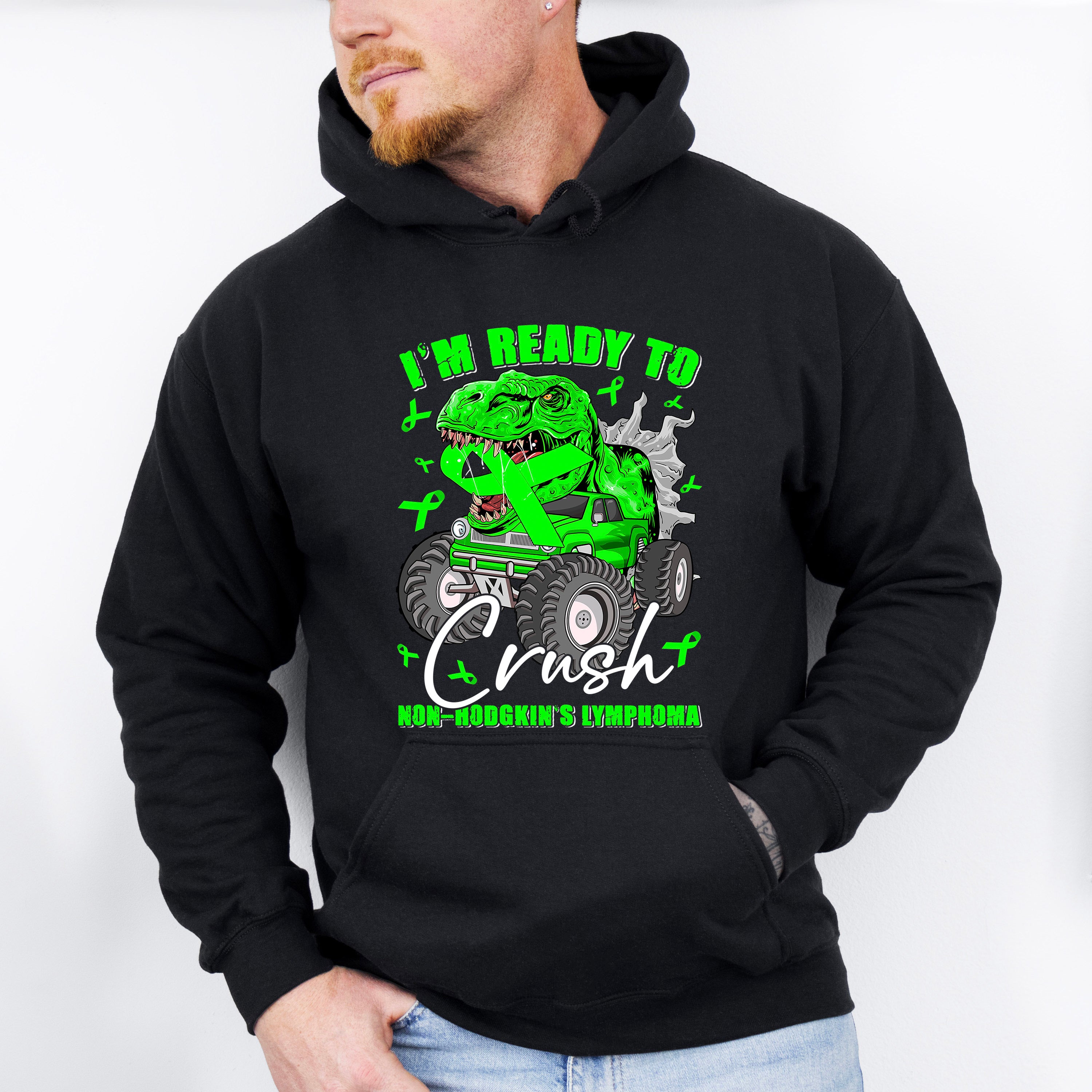 I'm Ready To Crush T-Rex - Lymphoma Unisex Crewneck T-Shirt Sweatshirt Hoodie