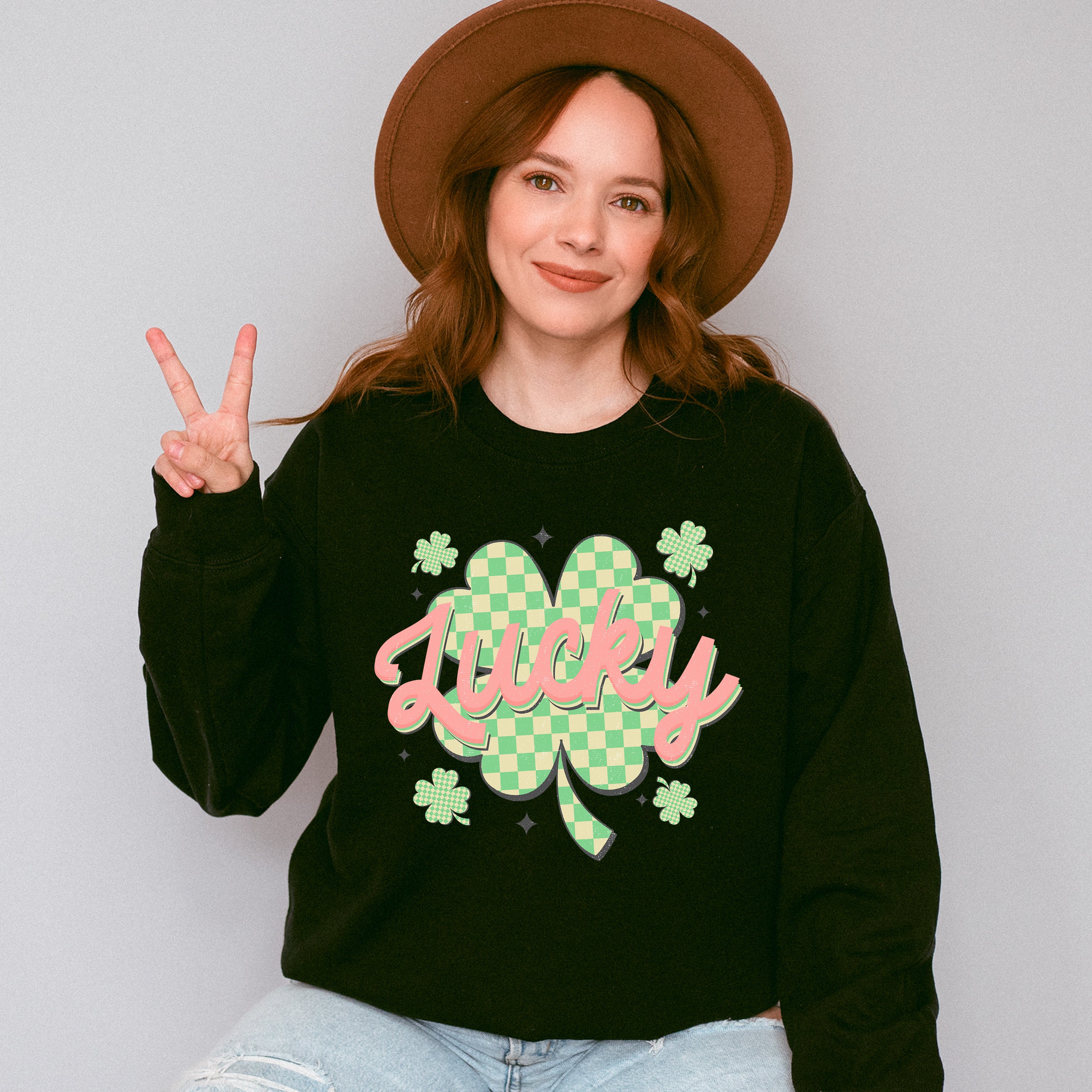 Lucky Clover Design - St. Patrick's Day Theme Unisex Crewneck T-Shirt Sweatshirt Hoodie