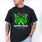Lymphoma Butterfly Ribbon Design - Lymphoma Unisex Crewneck T-Shirt Sweatshirt Hoodie