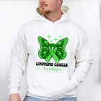 Lymphoma Butterfly Ribbon Design - Lymphoma Unisex Crewneck T-Shirt Sweatshirt Hoodie