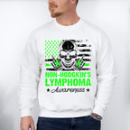 Lymphoma Awareness Skull Design - Lymphoma Unisex Crewneck T-Shirt Sweatshirt Hoodie