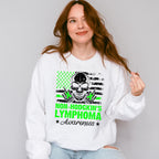 Lymphoma Awareness Skull Design - Lymphoma Unisex Crewneck T-Shirt Sweatshirt Hoodie