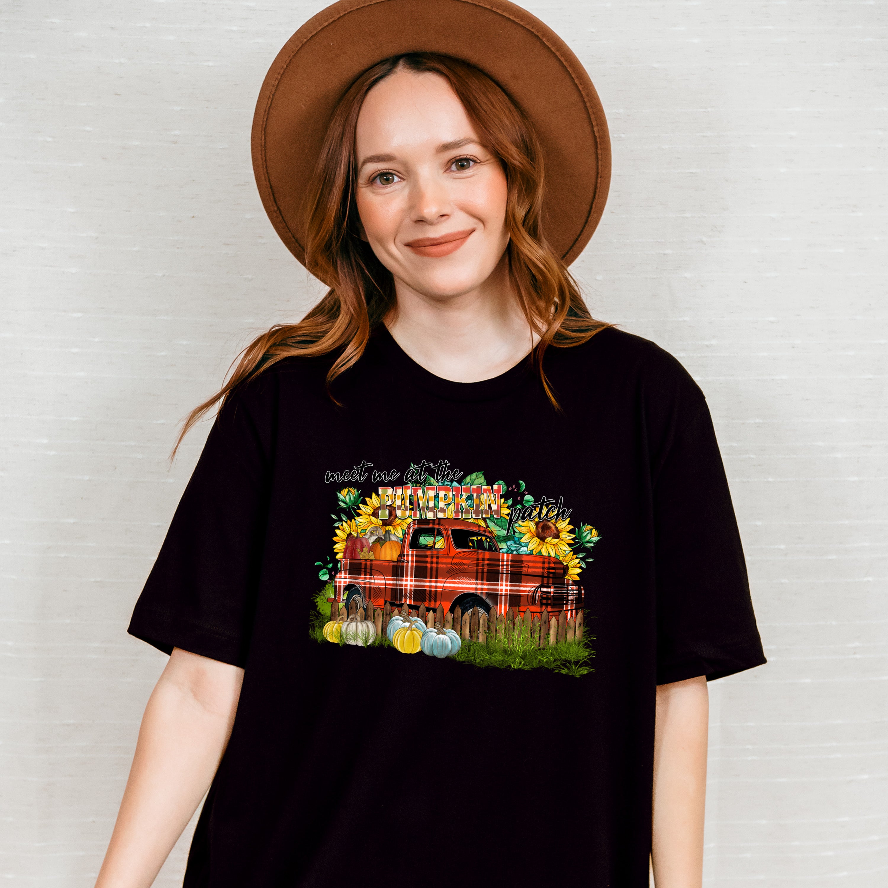 Meet Me At The Pumpkin Patch Design - Farmer Unisex Crewneck T-Shirt Sweatshirt Hoodie
