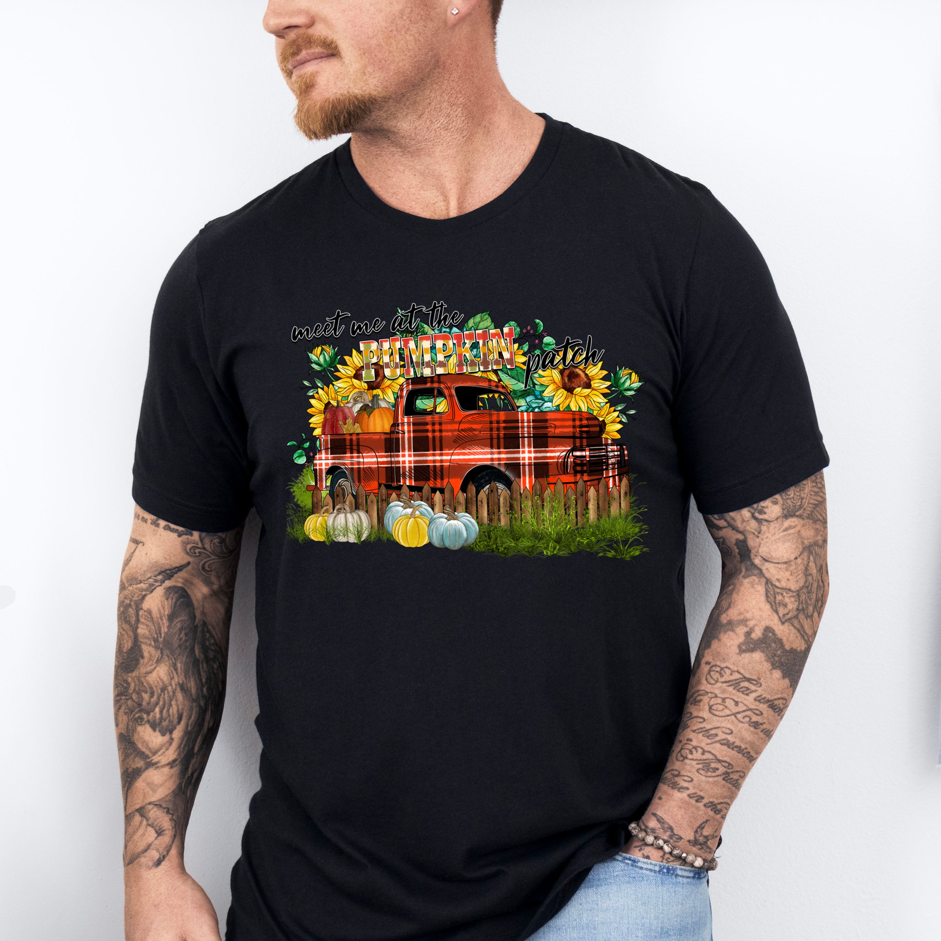 Meet Me At The Pumpkin Patch Design - Farmer Unisex Crewneck T-Shirt Sweatshirt Hoodie