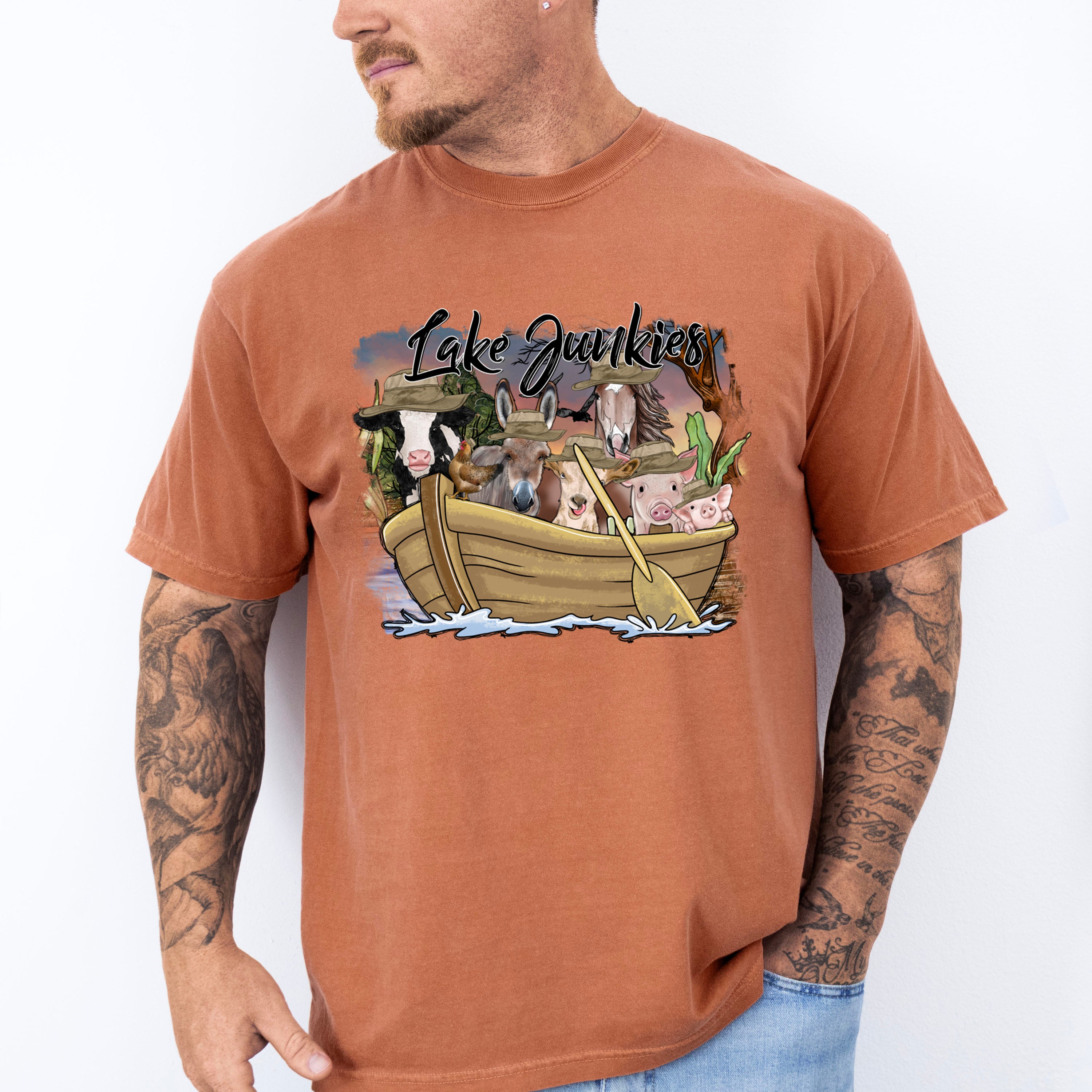 Lake Junkies Design - Farmer Unisex Crewneck T-Shirt Sweatshirt Hoodie