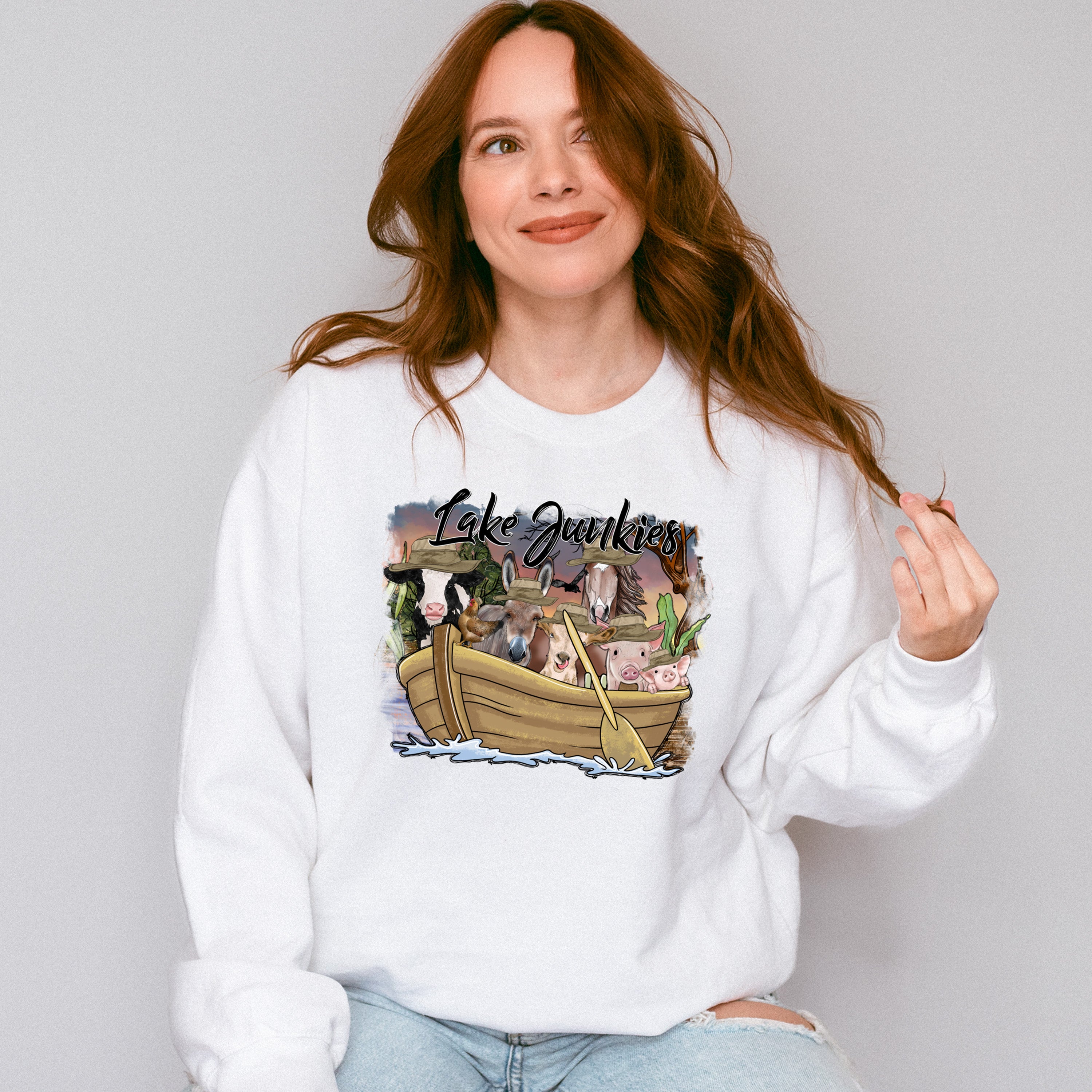 Lake Junkies Design - Farmer Unisex Crewneck T-Shirt Sweatshirt Hoodie