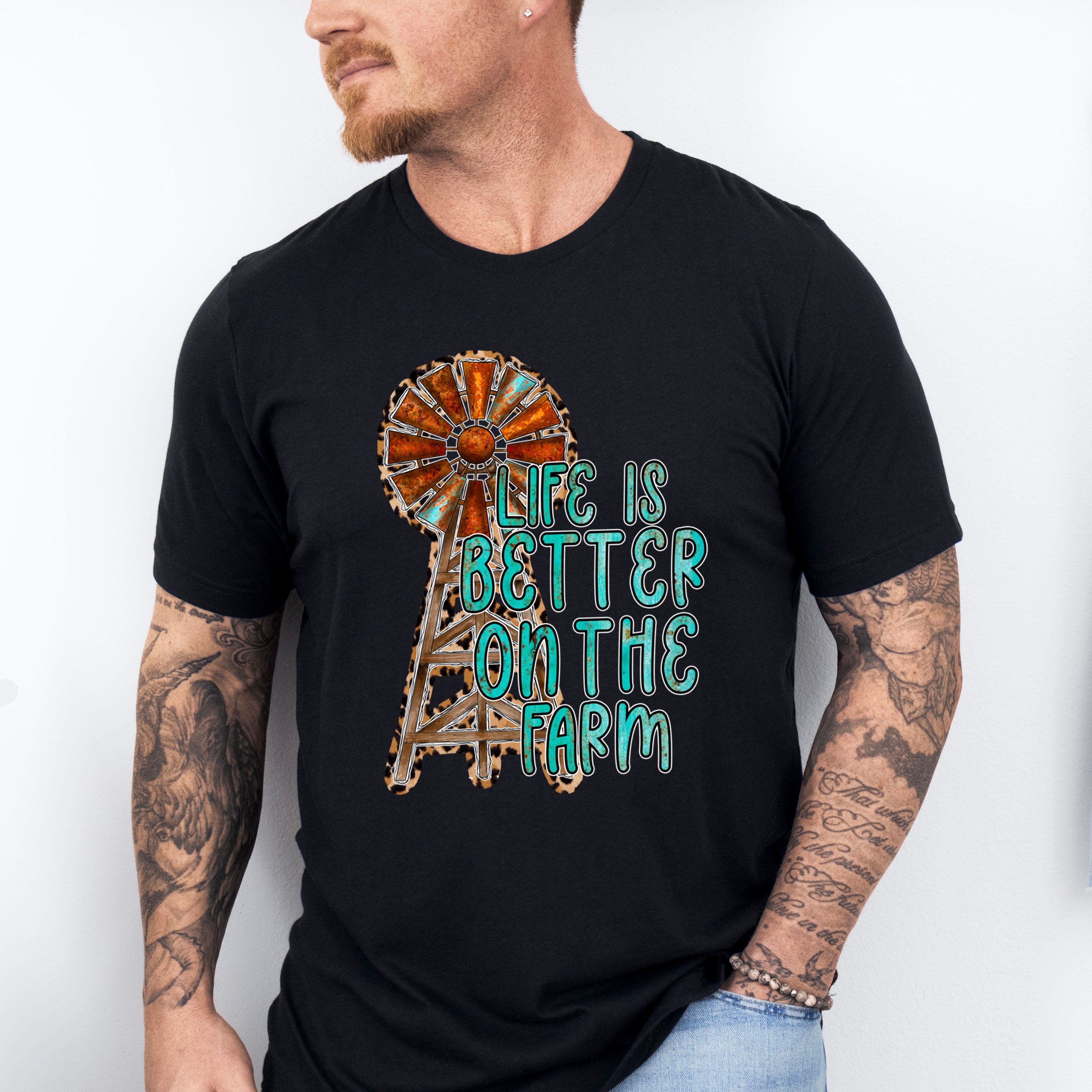 Life is Better On The Farm Design - Farmer Unisex Crewneck T-Shirt Sweatshirt Hoodie