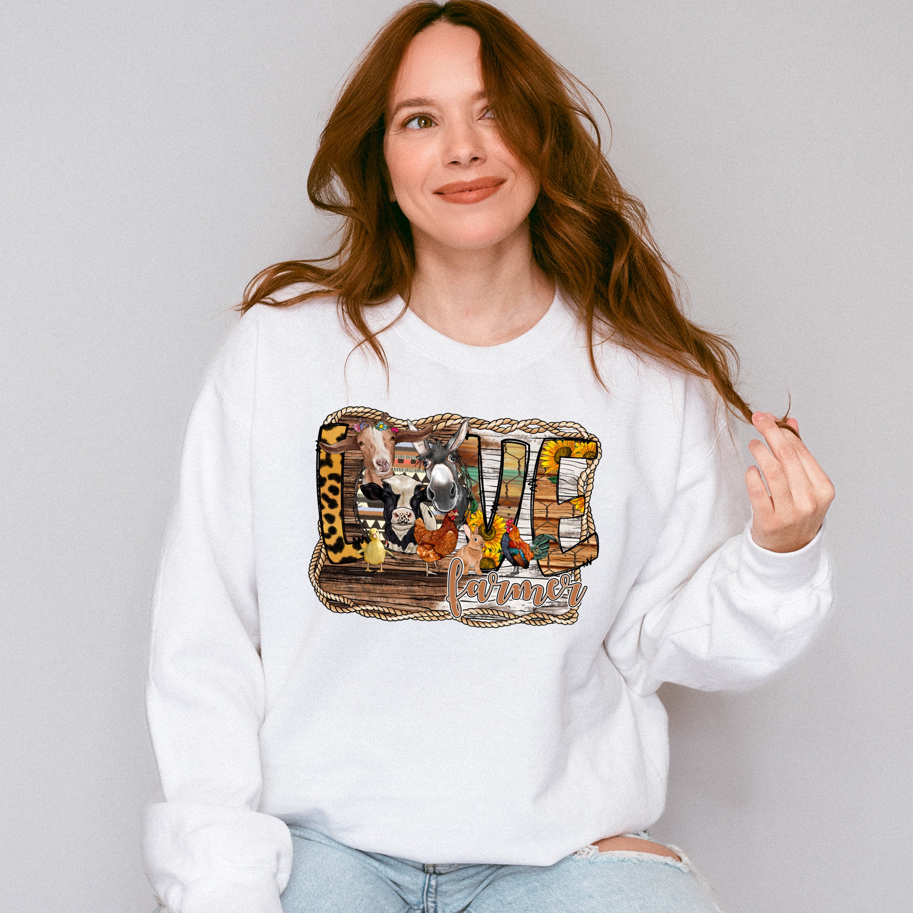 Love Farmer Design - Farmer Unisex Crewneck T-Shirt Sweatshirt Hoodie