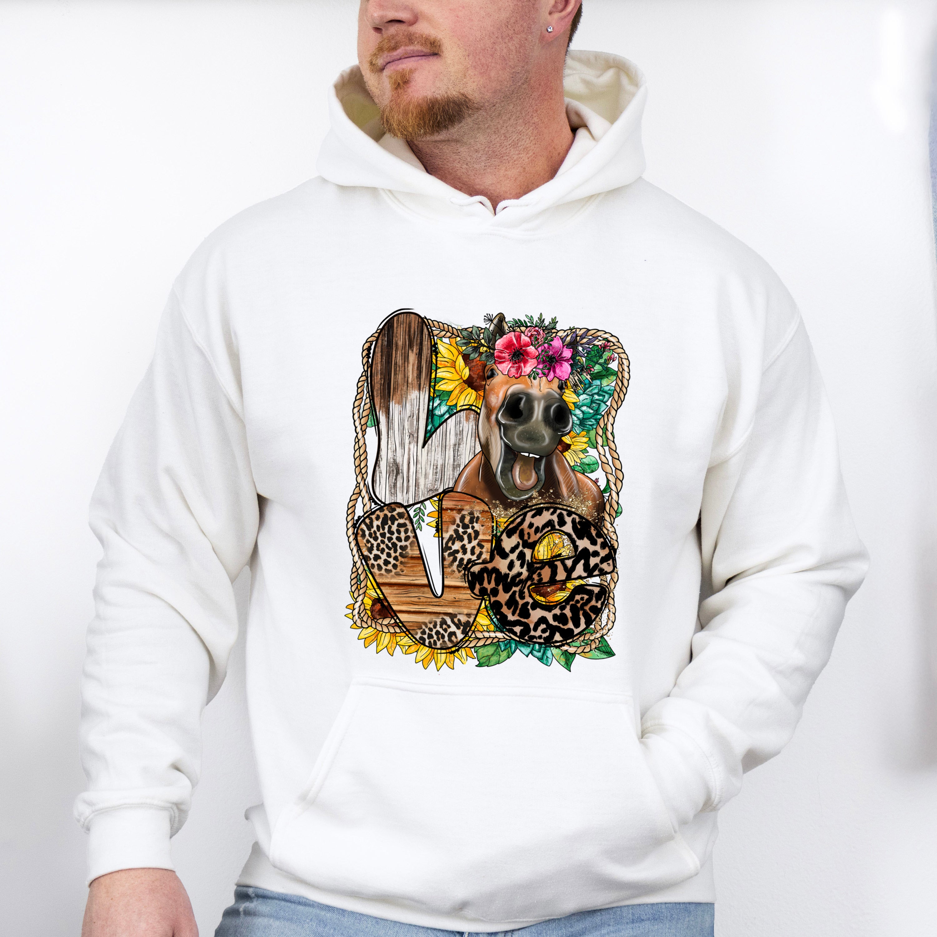 Flower Love Design - Farmer Unisex Crewneck T-Shirt Sweatshirt Hoodie