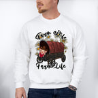Farm Wife Farm Life Design - Farmer Unisex Crewneck T-Shirt Sweatshirt Hoodie