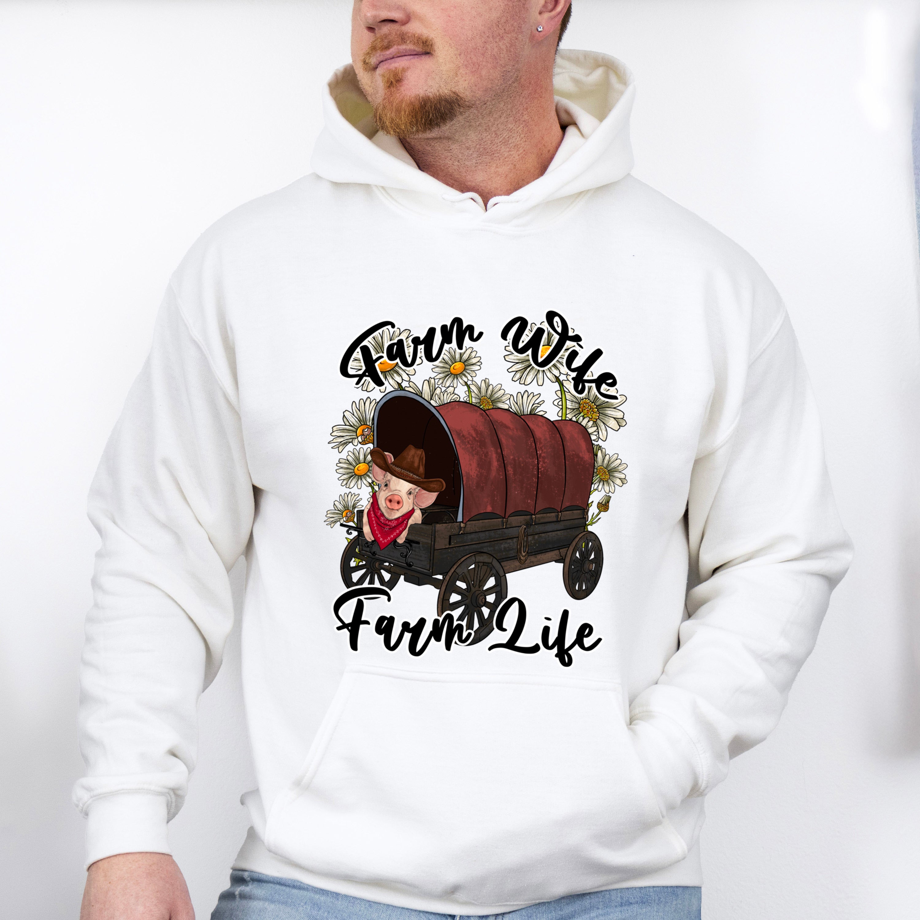 Farm Wife Farm Life Design - Farmer Unisex Crewneck T-Shirt Sweatshirt Hoodie