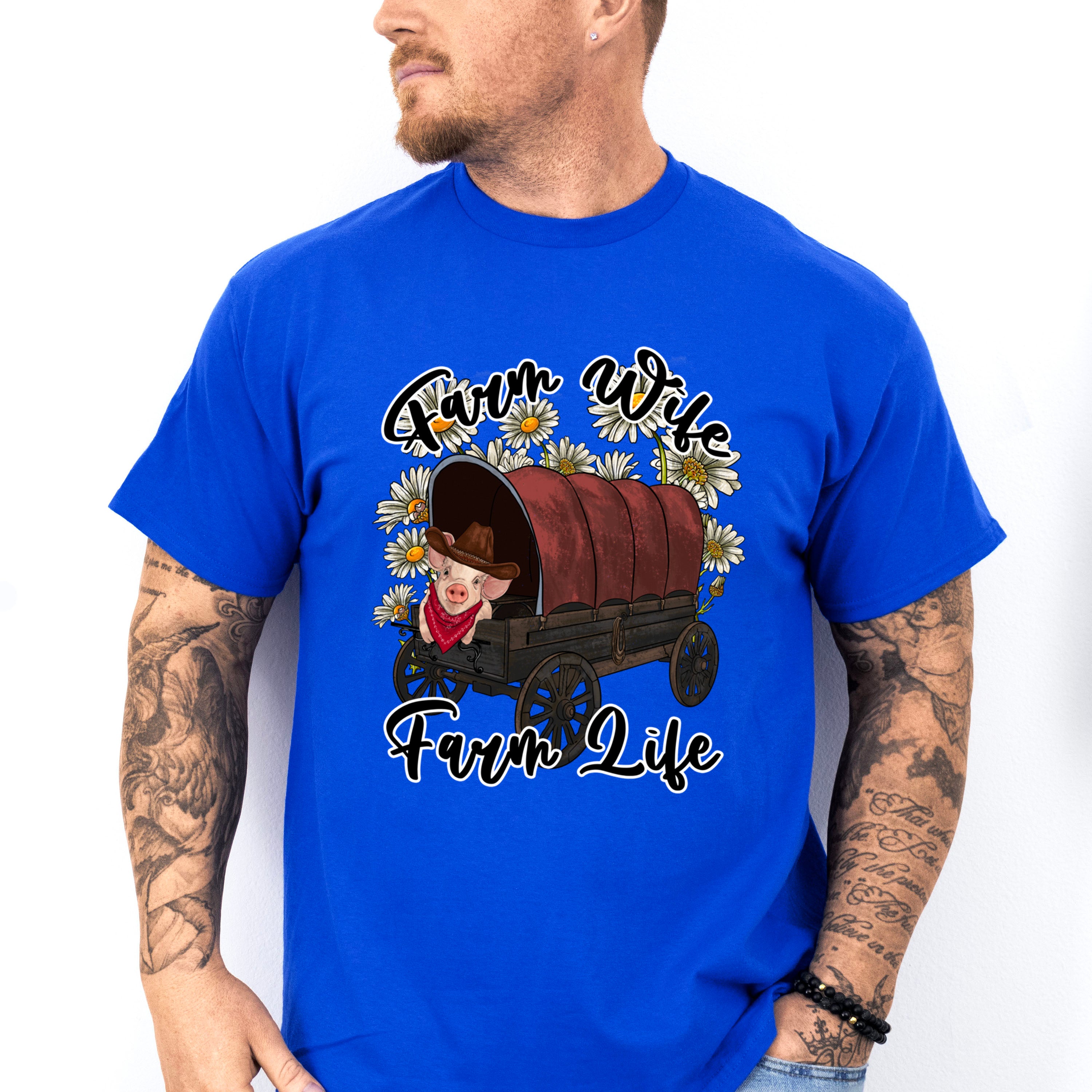 Farm Wife Farm Life Design - Farmer Unisex Crewneck T-Shirt Sweatshirt Hoodie